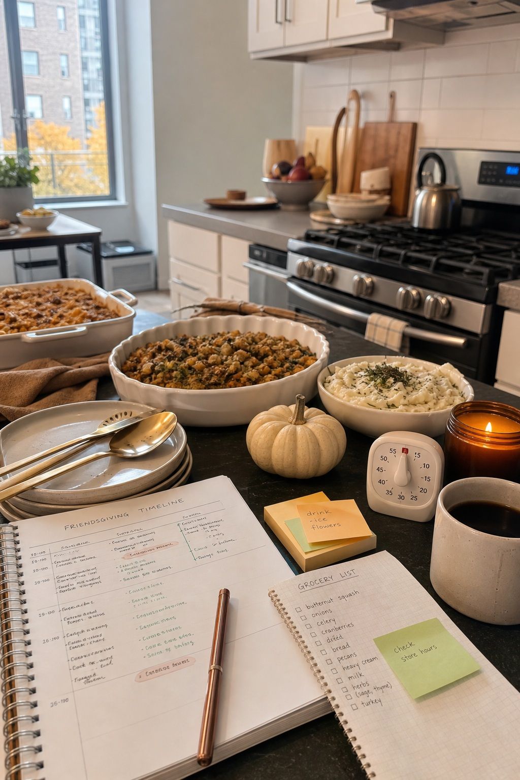 Map a Relaxed Hosting Timeline small apartment idea for Top 18 Friendsgiving Ideas for a Cozy, Memorable Celebration.