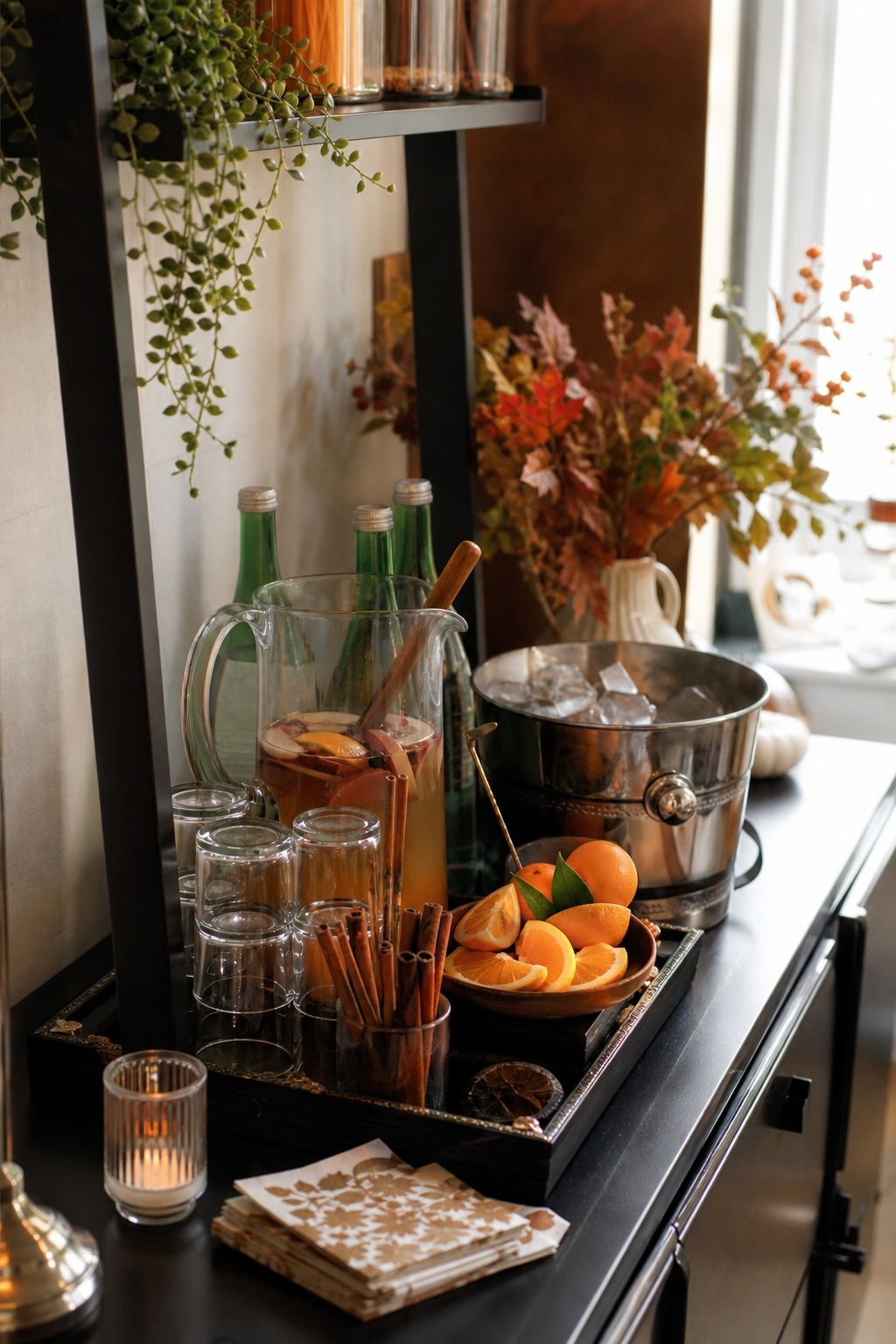 Keep a Drinks Spot Self-Serve small apartment idea for Top 18 Friendsgiving Ideas for a Cozy, Memorable Celebration.