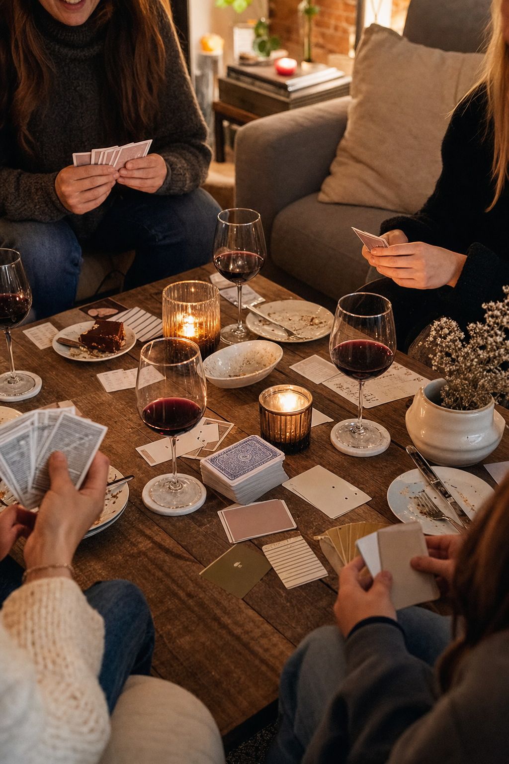 Friendsgiving Trivia or Card Games After Dinner small apartment idea for Top 20 Hosting Friendsgiving Ideas to Create a Cozy and Stylish Celebration.