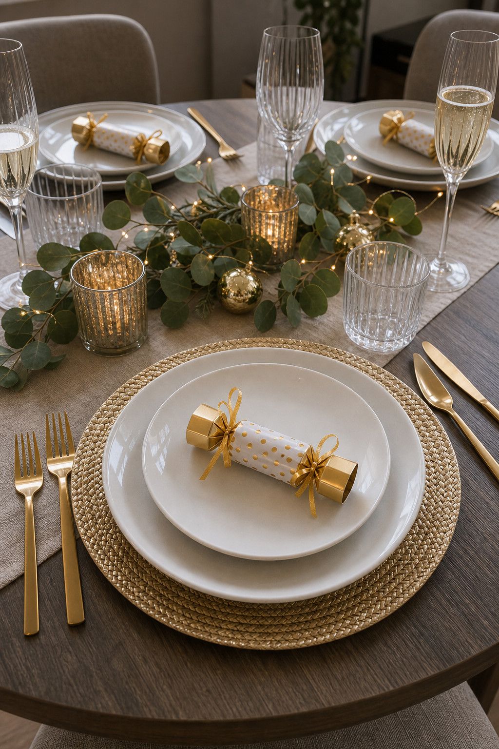 Set Out a Party Favor at Each Plate small apartment idea for Top 17 Best New Year Table Setting Ideas for Small Apartments.