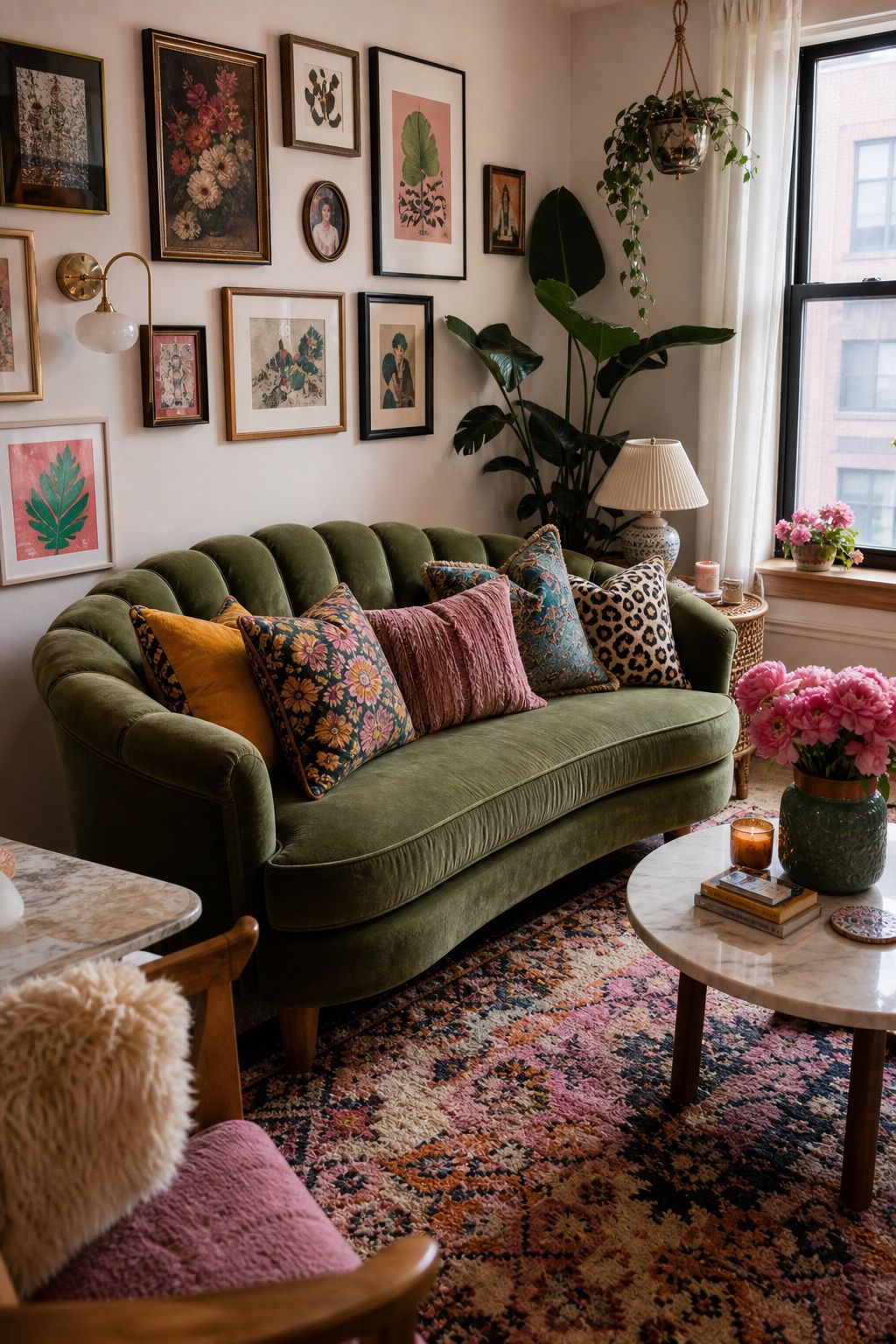Best for Maximalist or Eclectic: Anthropologie Corinne Sofa small apartment idea for Top 18 Best Small Apartment Couches for Every Style and Budget.