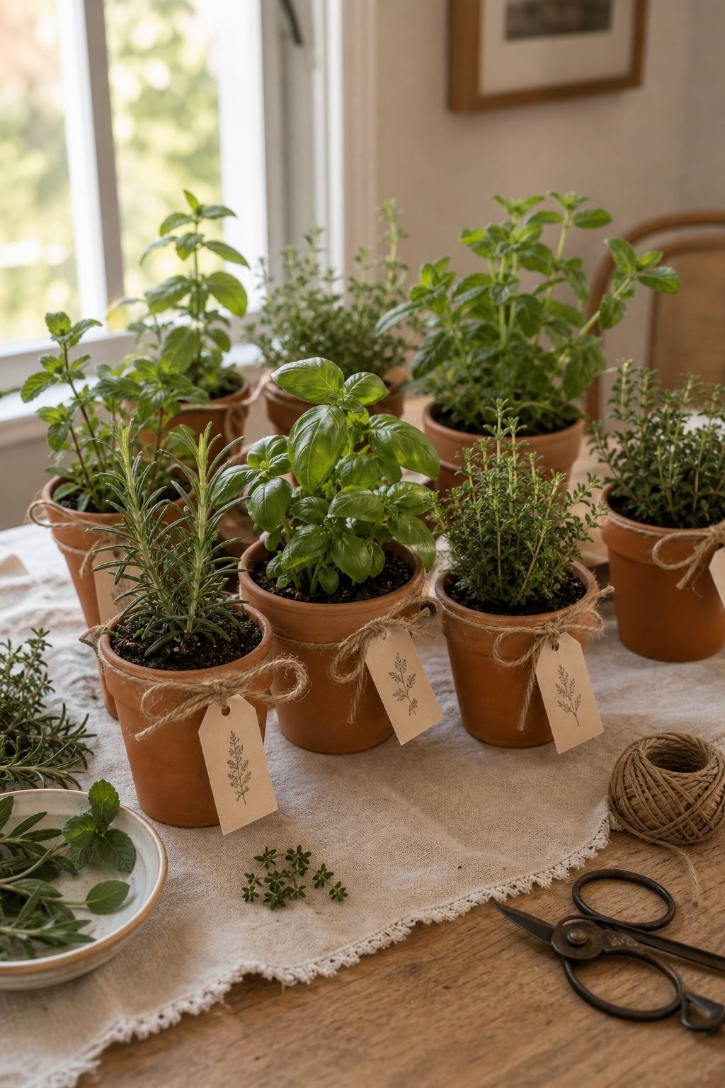 Herb Pots in Mini Terracotta Containers small apartment idea for Top 17 Summer Wedding Favors Guests Will Actually Use and Love.
