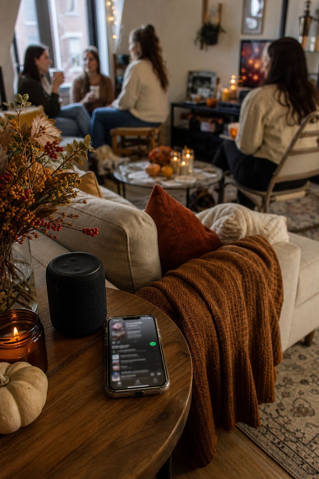 Choose a Background Playlist for the Whole Party Arc small apartment idea for Top 19 Best Thanksgiving Party Ideas for Small Apartments.