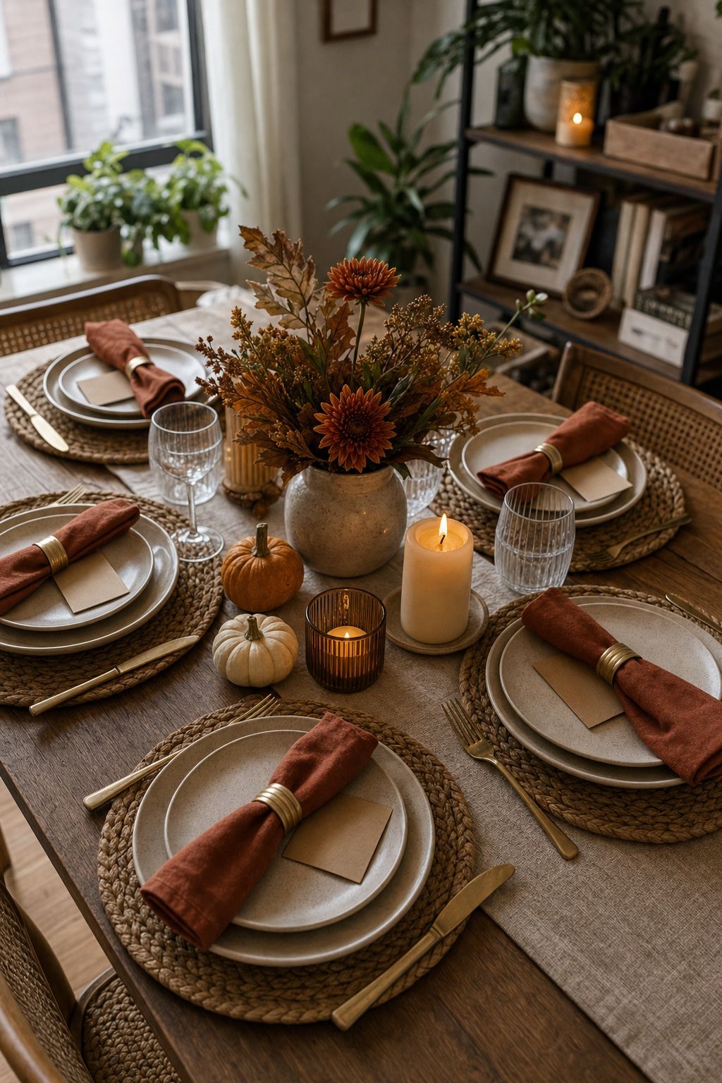 Add a Gratitude Card at Every Place Setting small apartment idea for Top 19 Best Thanksgiving Party Ideas for Small Apartments.