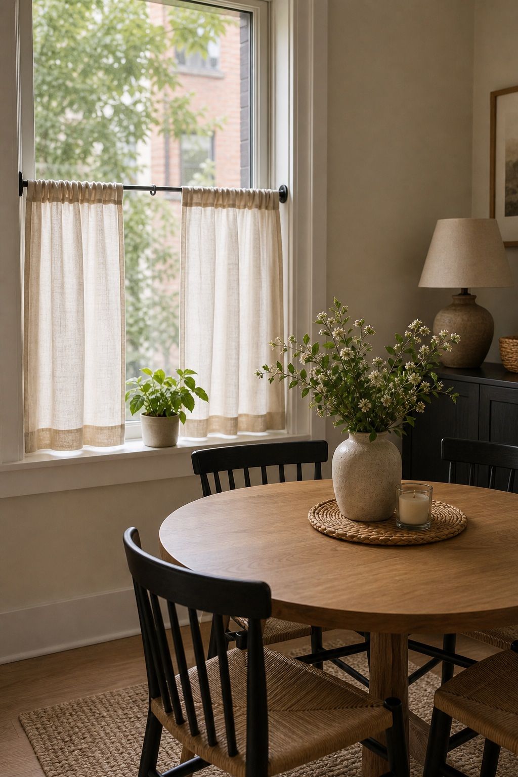 Cafe Curtains for Privacy small apartment idea for Top 17 Simple Steps for Perfect Dining Room Summer Decor.