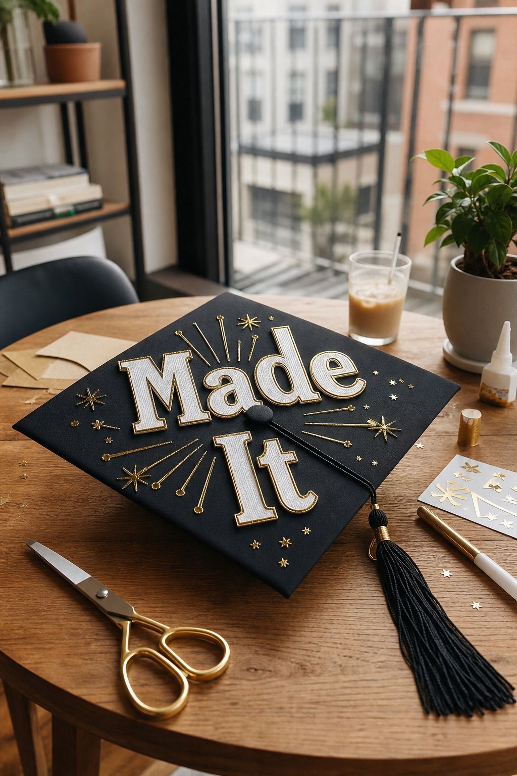 "Made It" with Bold Lettering small apartment idea for Top 20 Creative Graduation Cap Designs to Celebrate Your Big Day.