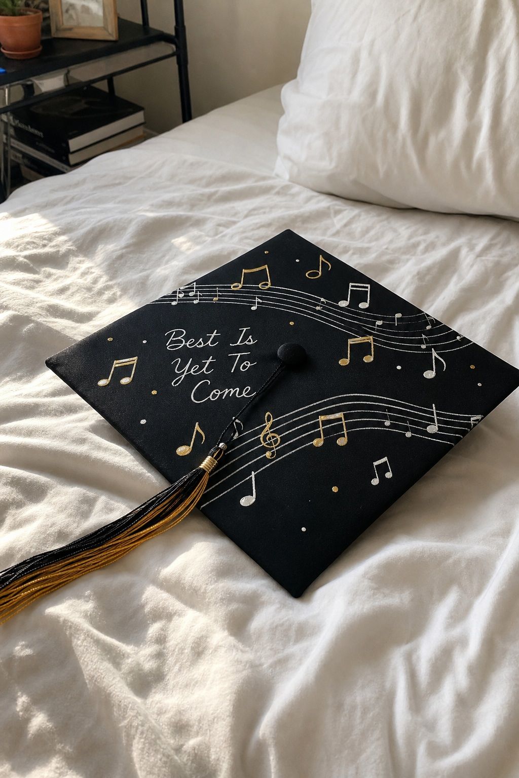 Music Lyric Cap Design small apartment idea for Top 20 Creative Graduation Cap Designs to Celebrate Your Big Day.