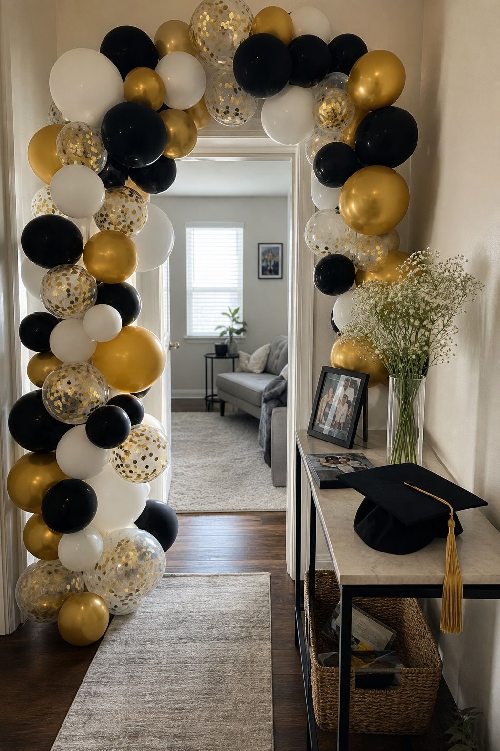 Balloon Arch Entrance small apartment idea for Top 20 Graduation Decoration Ideas That Make Any Party Feel Special.