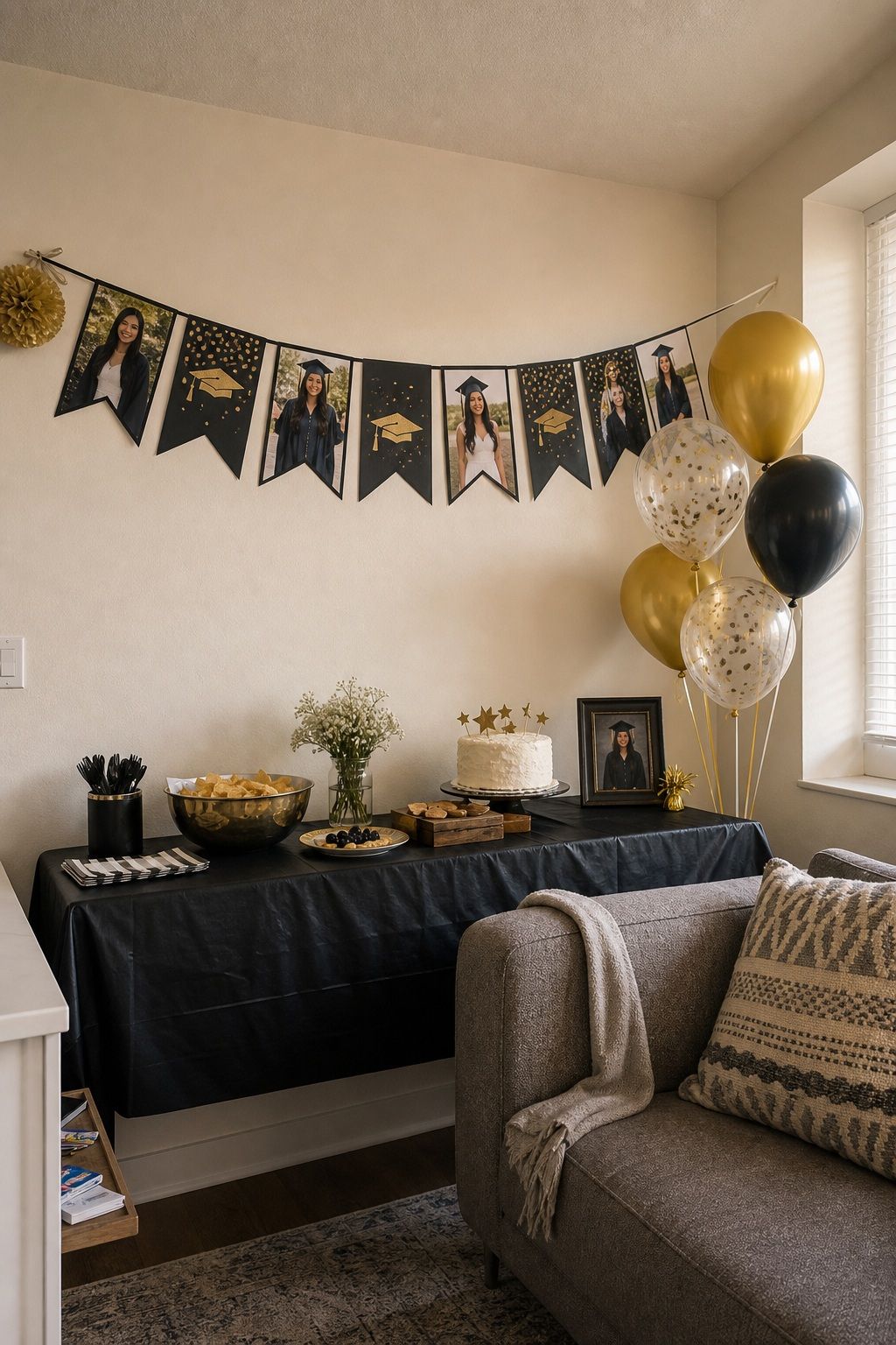 Custom Graduation Banner small apartment idea for Top 20 Graduation Decoration Ideas That Make Any Party Feel Special.