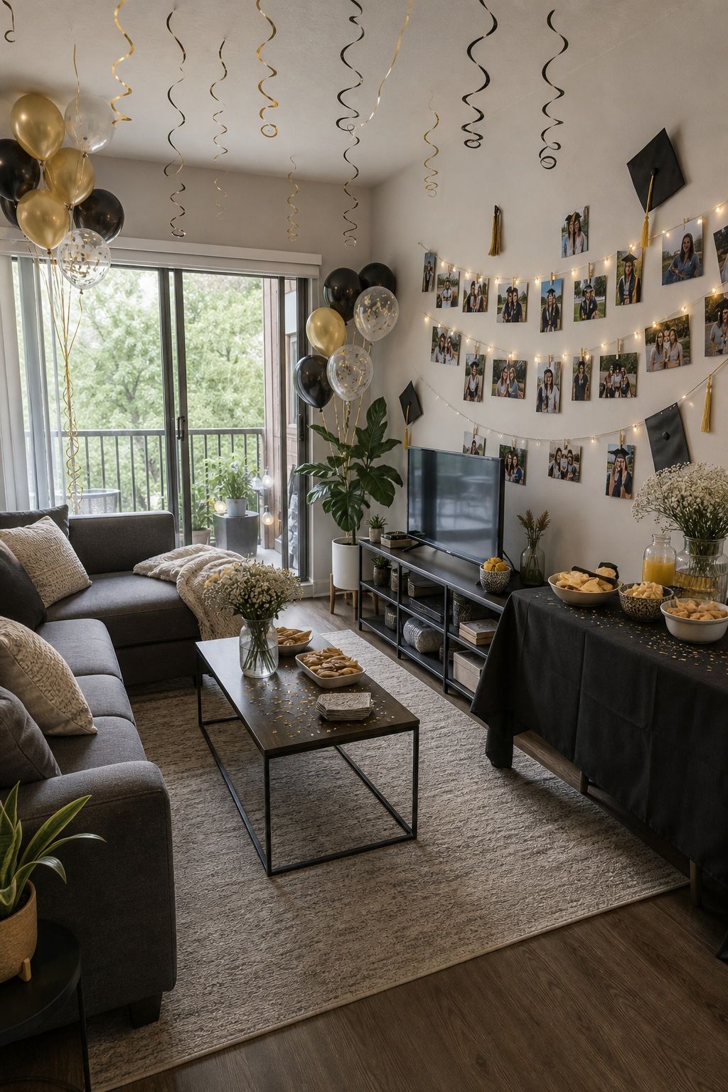 Indoor Living Room Party small apartment idea for Top 20 Graduation Decoration Ideas That Make Any Party Feel Special.