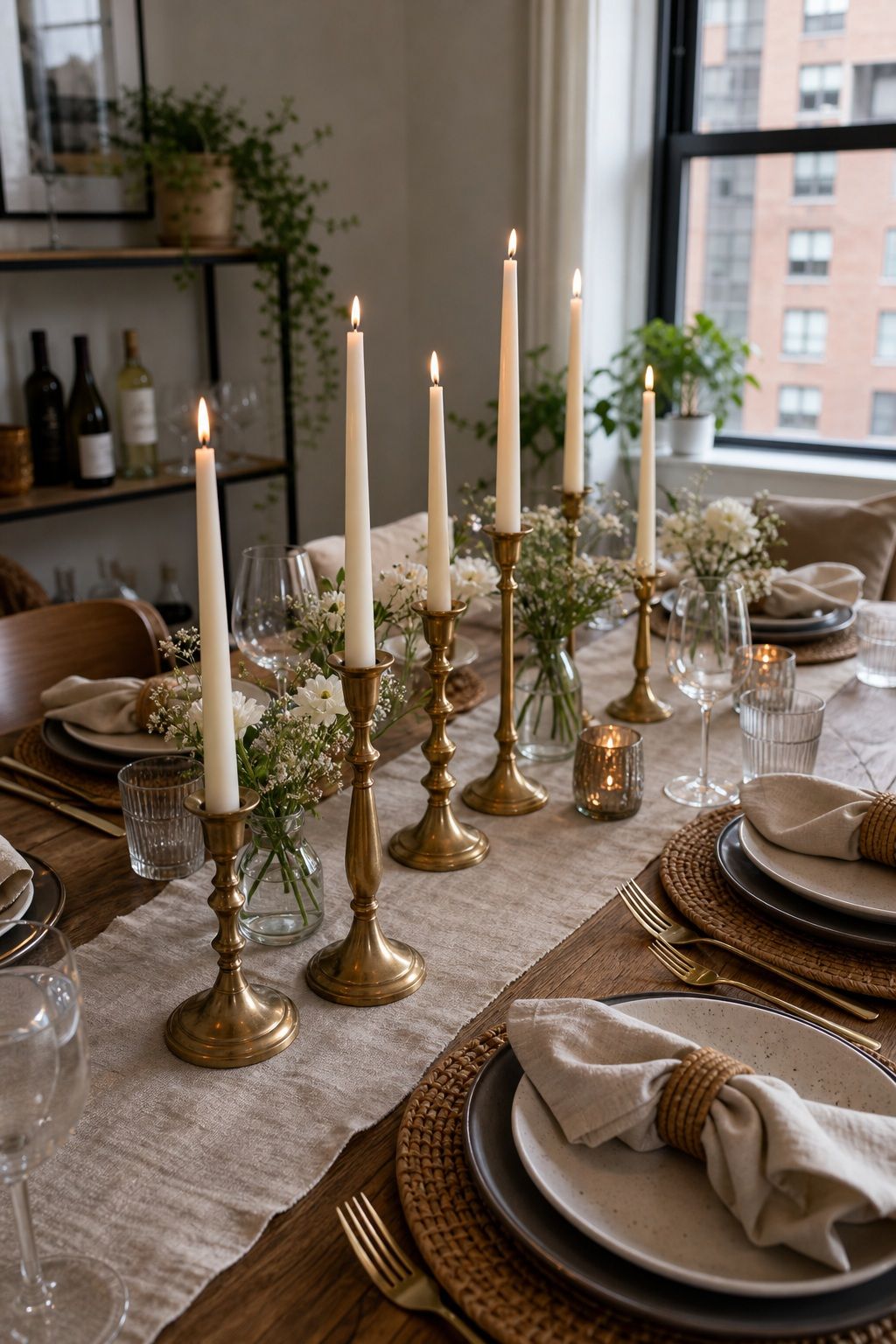 Tall Taper Candles in Brass Holders small apartment idea for Top 18 Graduation Party Decor Ideas That Make Your Event Unforgettable.