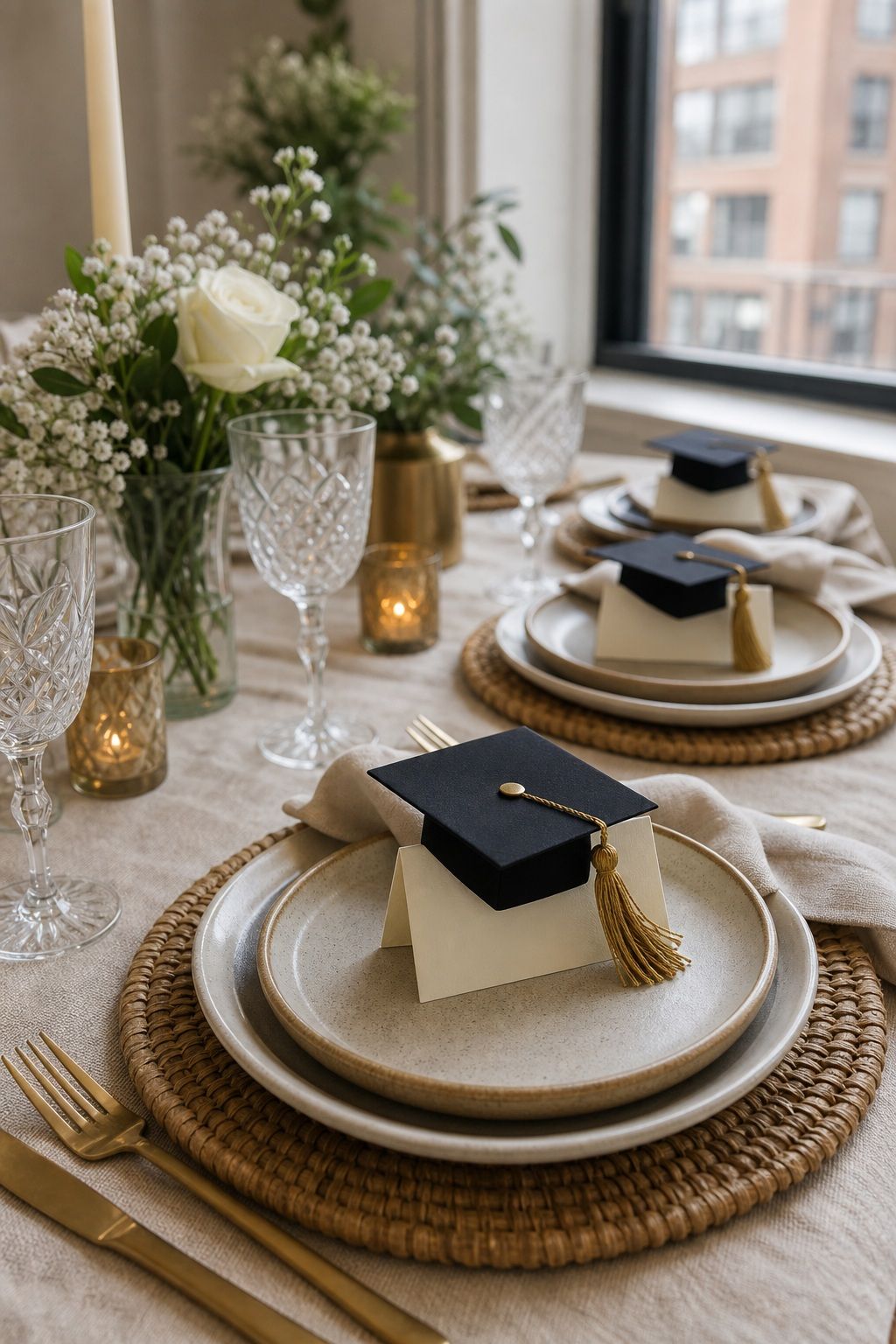 Mini Mortar Boards as Place Cards small apartment idea for Top 18 Graduation Party Decor Ideas That Make Your Event Unforgettable.