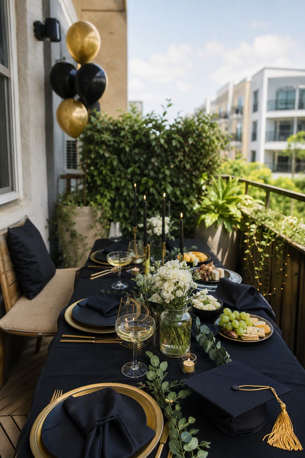 Black and Gold Formal Garden Party small apartment idea for Top 16 Graduation Party Themes That Go Beyond the Basics.