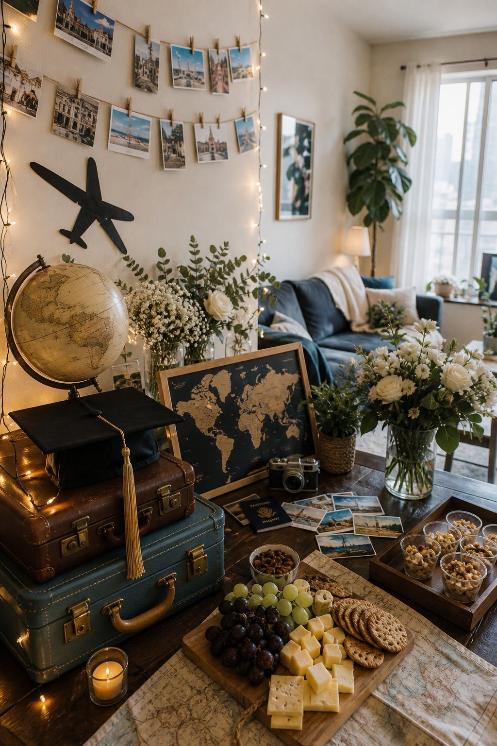 Travel Adventure Theme for the Wanderlust Graduate small apartment idea for Top 16 Graduation Party Themes That Go Beyond the Basics.