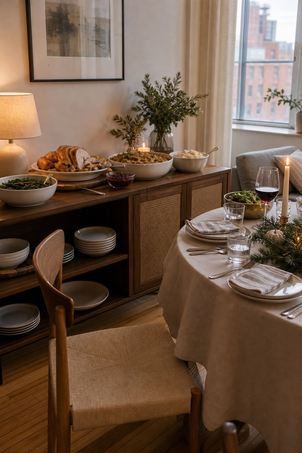 Serve in a Way That Lets the Host Sit Down for hosting Christmas dinner at home.