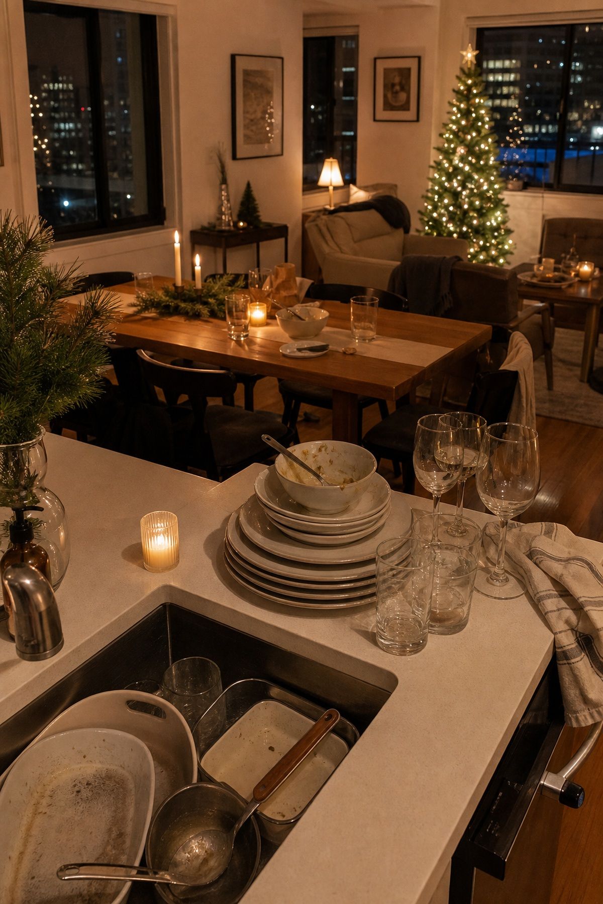 Let the Cleanup Wait Until Guests Settle for hosting Christmas dinner at home.