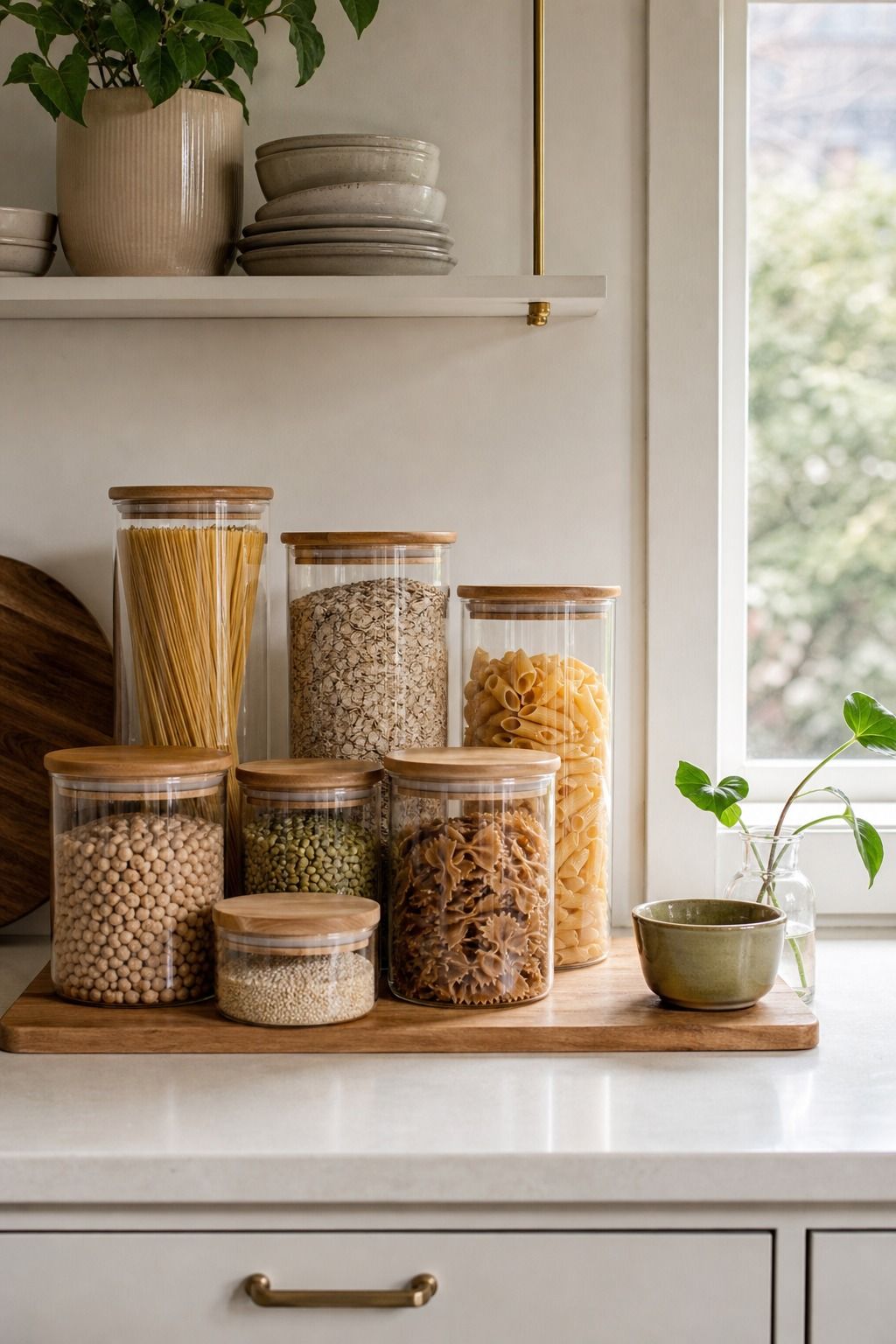 Decant Into Glass Jars You Take With You small apartment idea for Top 18 Easy Kitchen Summer Decor Ideas for Small Apartments.