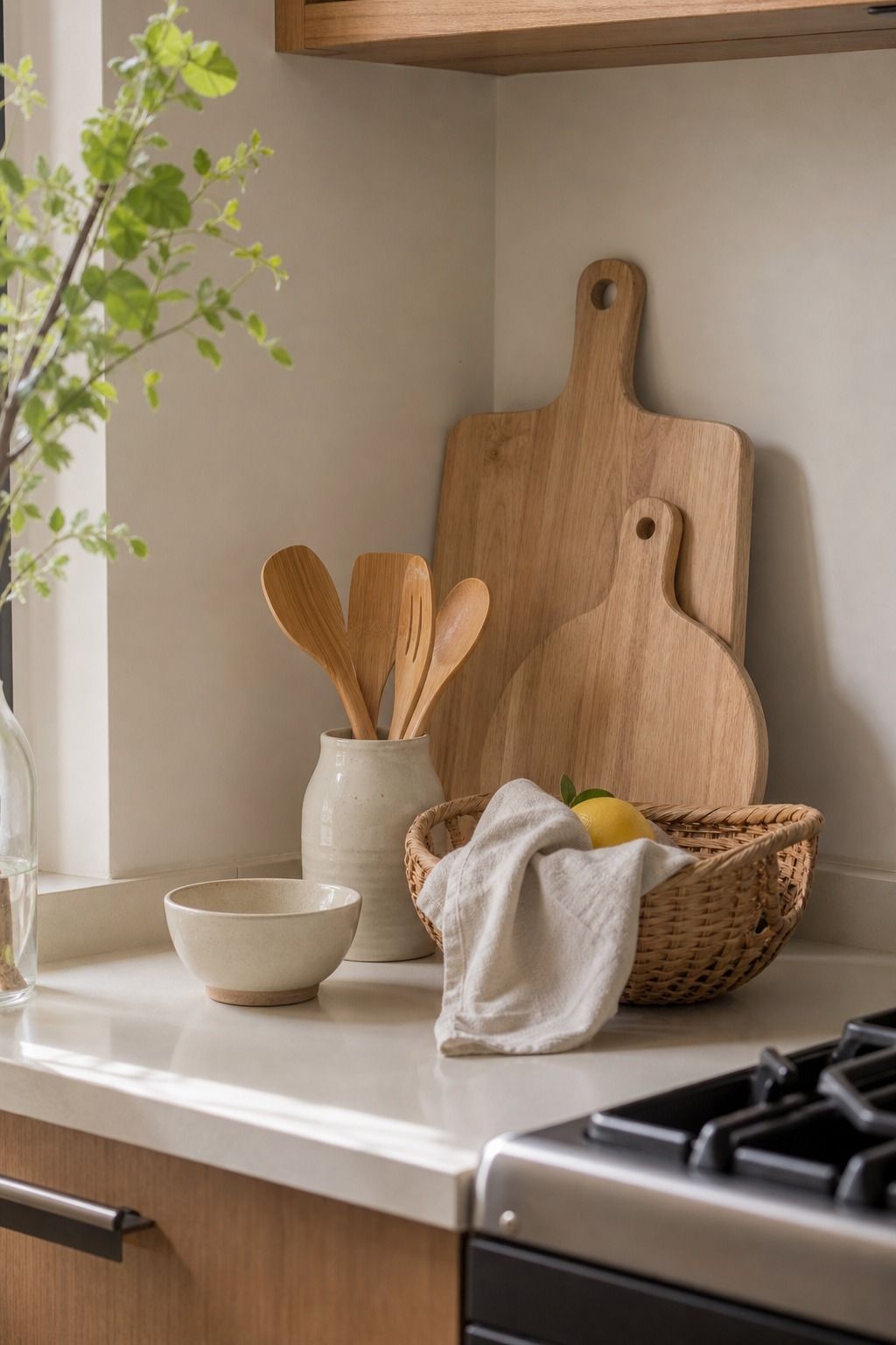 Bring In Light, Natural Materials small apartment idea for Top 18 Easy Kitchen Summer Decor Ideas for Small Apartments.