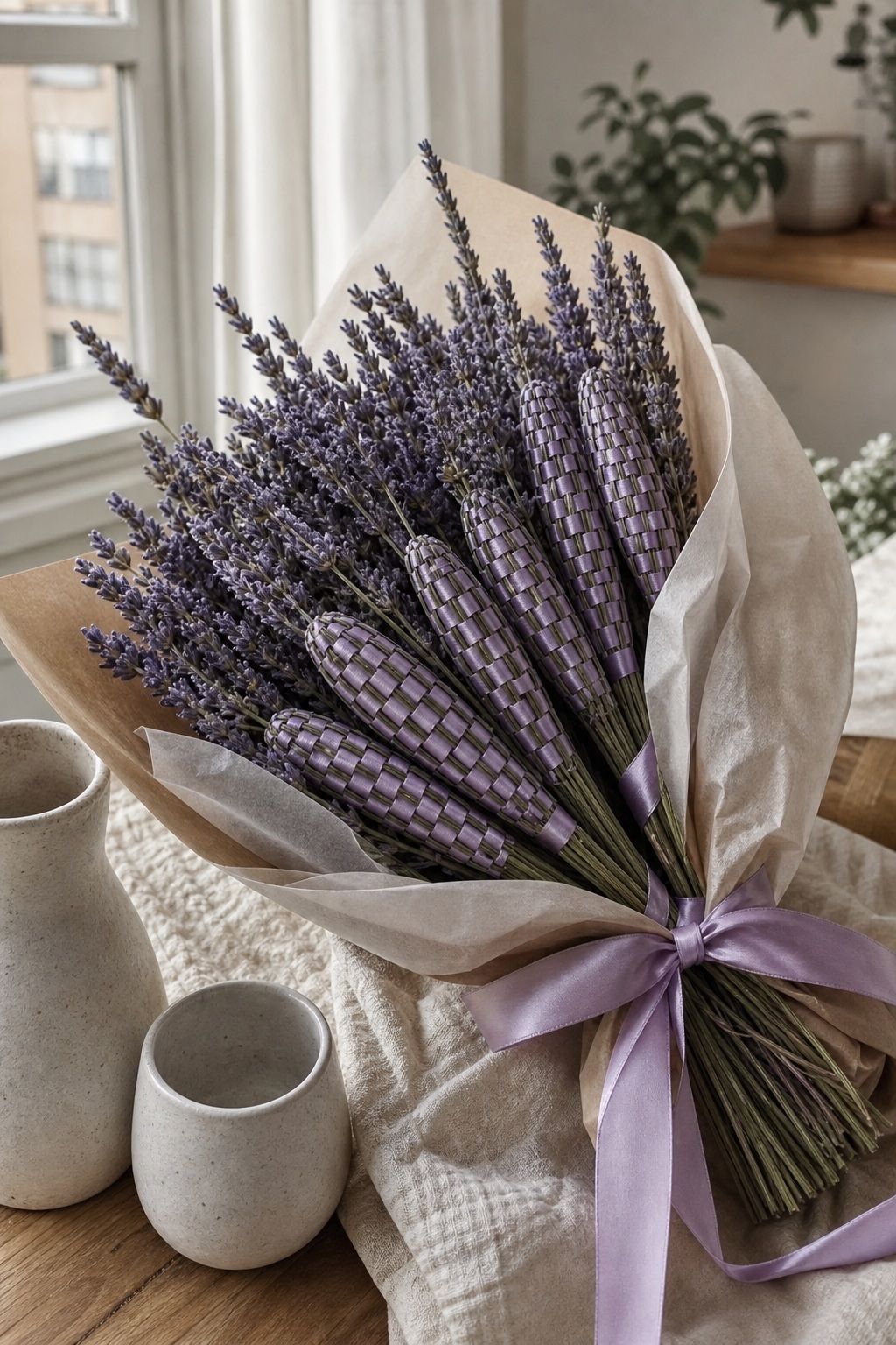 Lavender Wand Bouquet small apartment idea for Top 16 Mother's Day Bouquet Ideas for a Beautiful Gift.