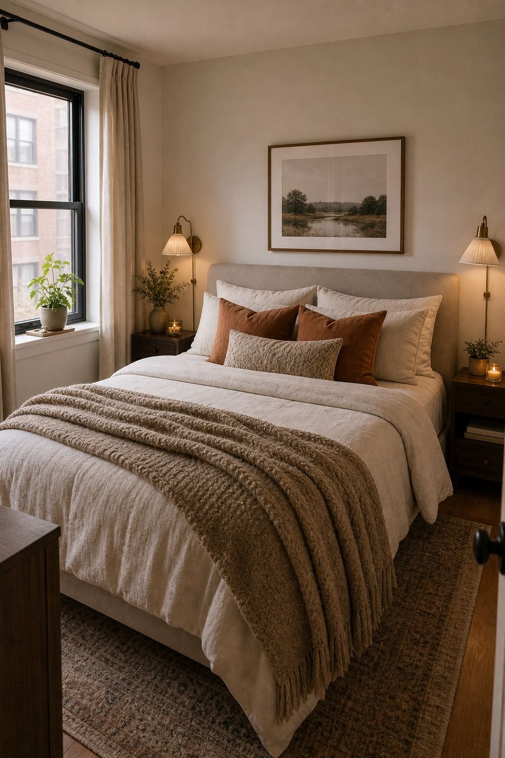 Make the Bed the Focal Point on Purpose small apartment idea for Top 18 Small Apartment Interior Design Ideas That Transform Your Space.