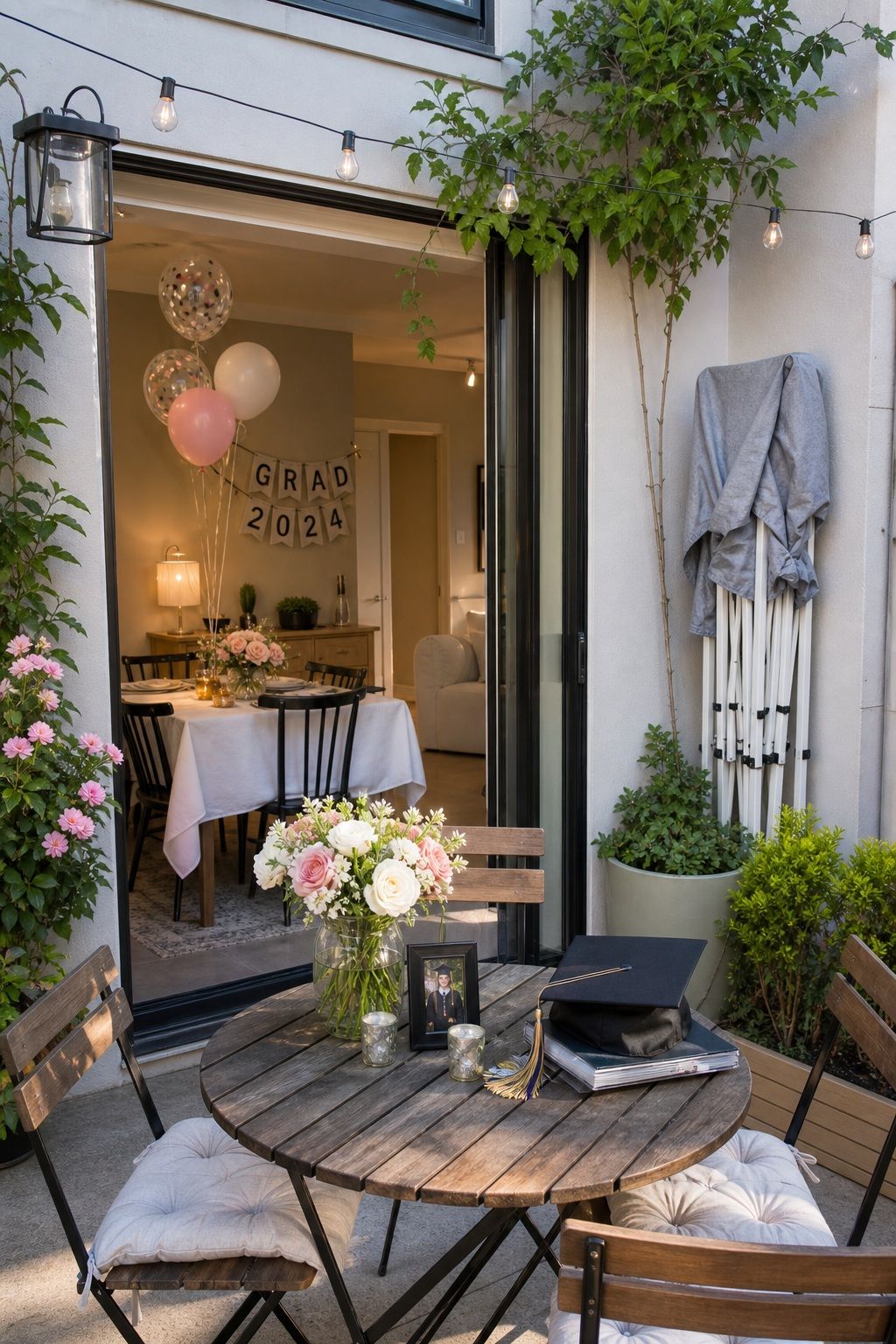 Convertible Indoor-Outdoor Setup with Tent Backup small apartment idea for Top 18 Simple and Inviting Spring Graduation Party Decor Tips.