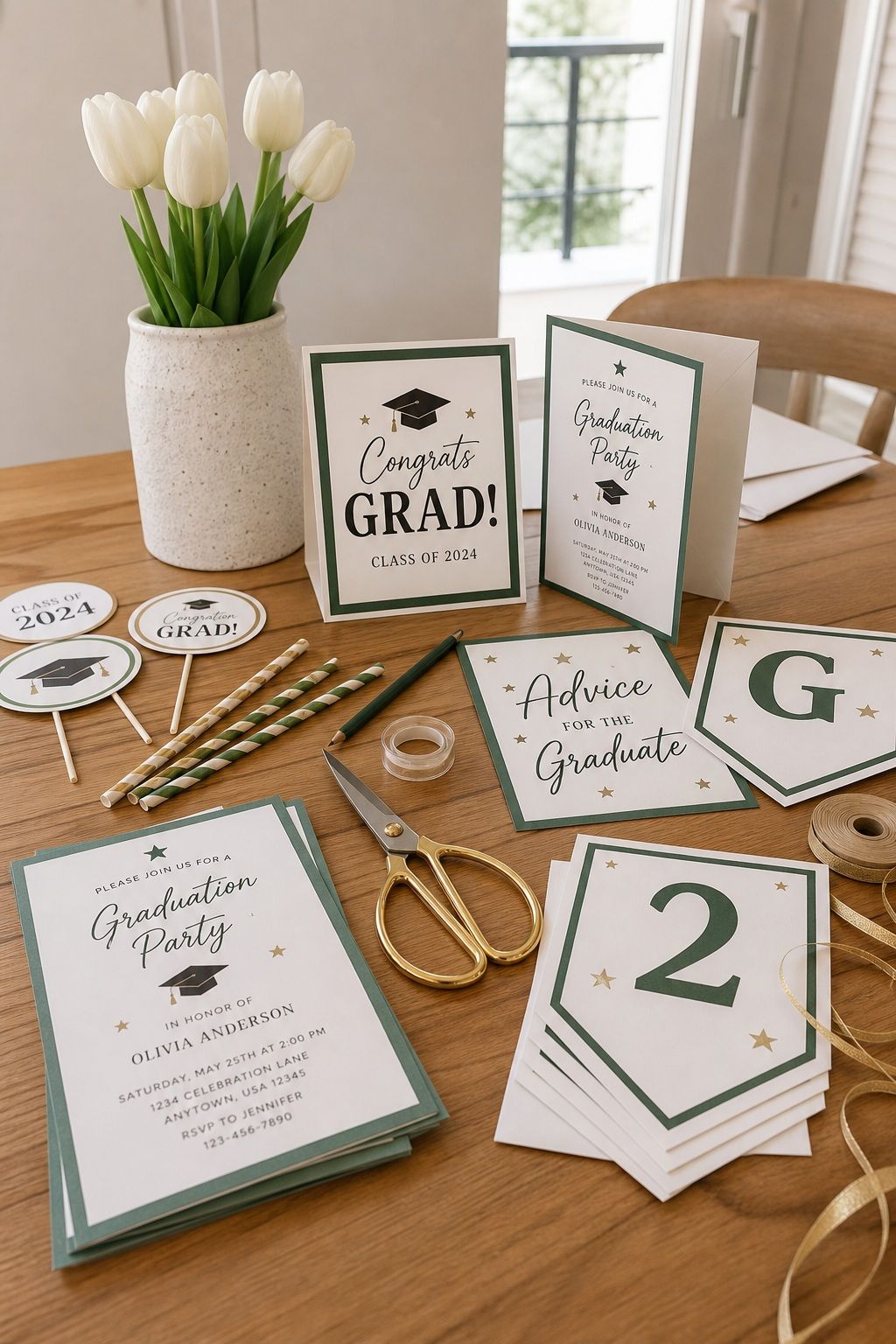 Printable Decor Kits from Etsy small apartment idea for Top 18 Simple and Inviting Spring Graduation Party Decor Tips.