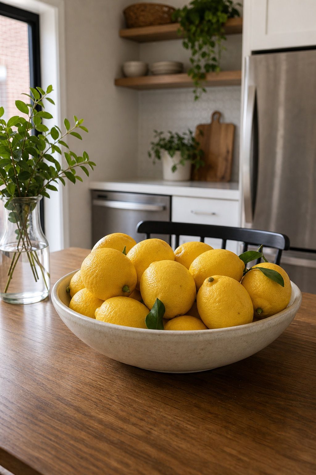 Lemon Bowl Centerpiece small apartment idea for Top 20 Summer Decor Inspiration Ideas for Small Apartments.