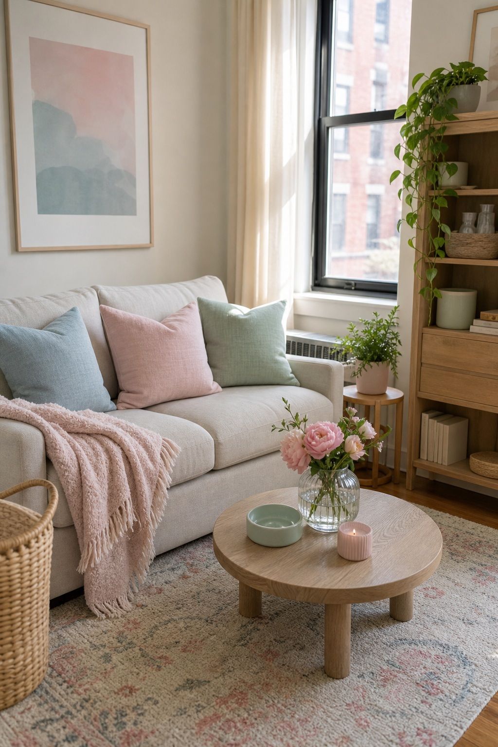 Color Palette Swap to Pastels small apartment idea for Top 20 Summer Decor Inspiration Ideas for Small Apartments.