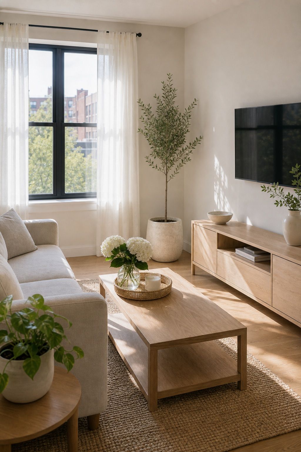 Decluttering for Visual Brightness small apartment idea for Top 20 Summer Decor Inspiration Ideas for Small Apartments.