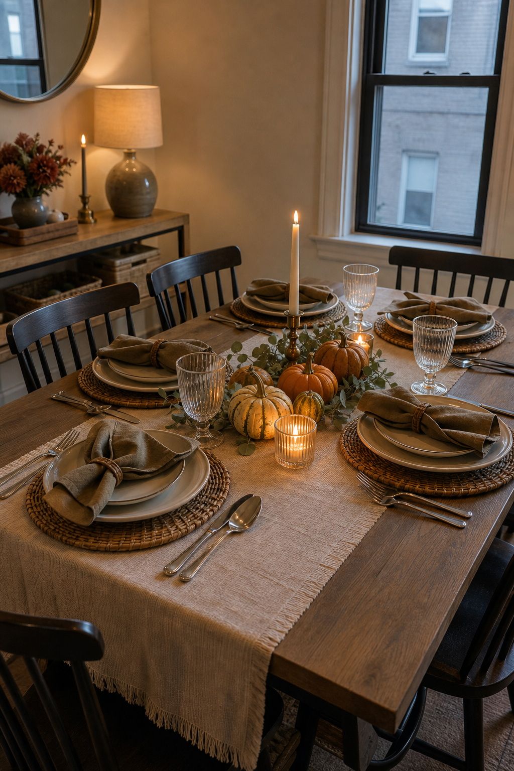 Set the Table the Night Before small apartment idea for Top 18 Thoughtful Thanksgiving Hosting Ideas to Make Your Celebration Shine.