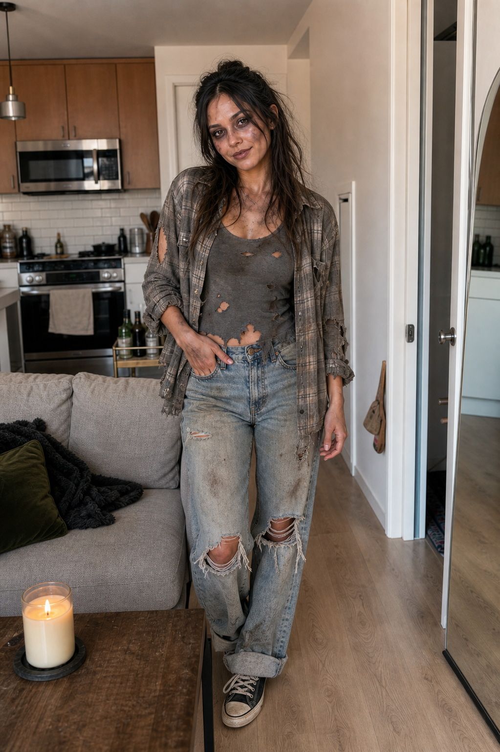 A DIY Zombie or Undead Look small apartment idea for Top 20 Creative Women Halloween Costume Ideas for Every Vibe.
