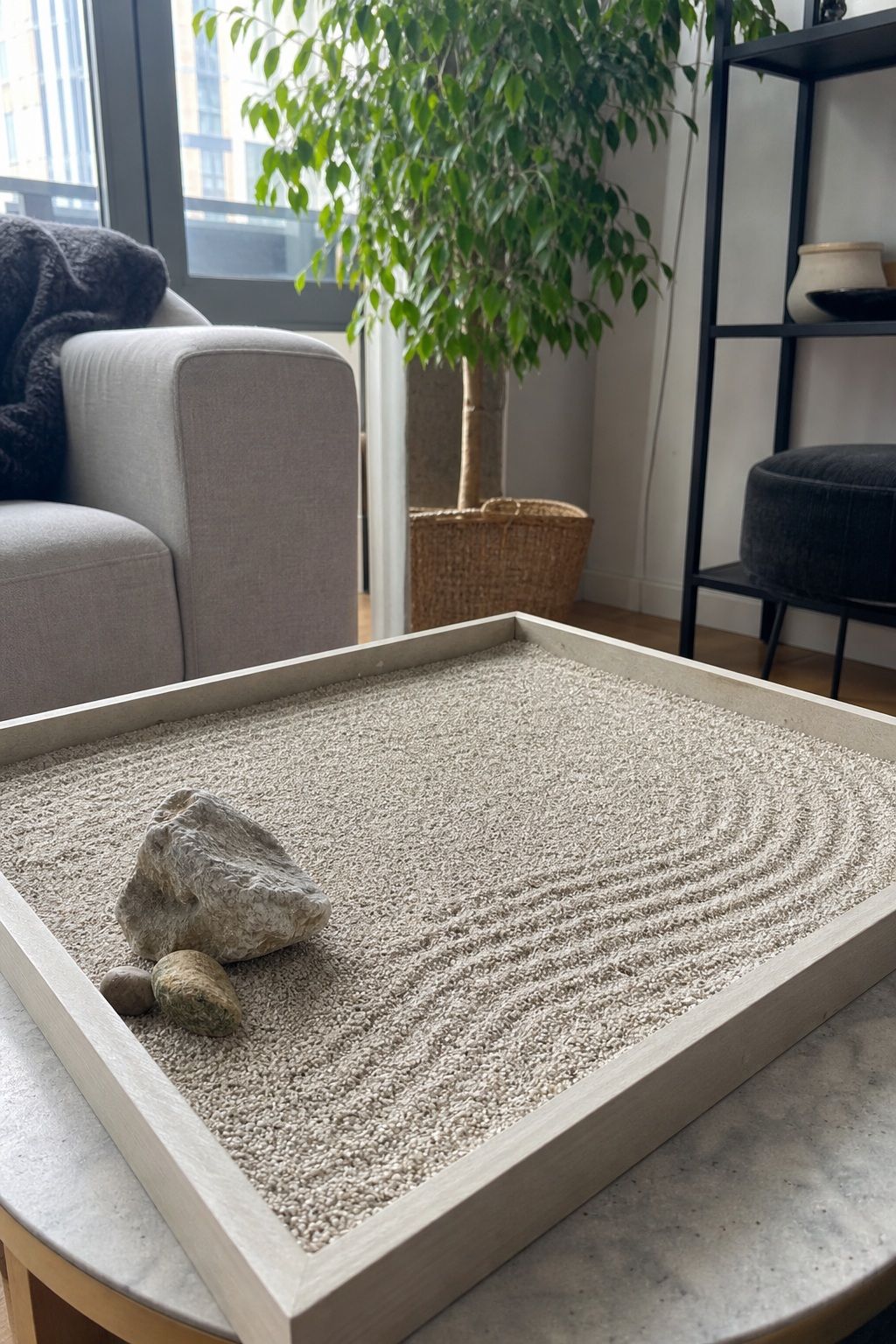 Start With a Simple Sand or Gravel Base small apartment idea for Top 17 Zen Garden Home Decor Ideas for Small Apartments.