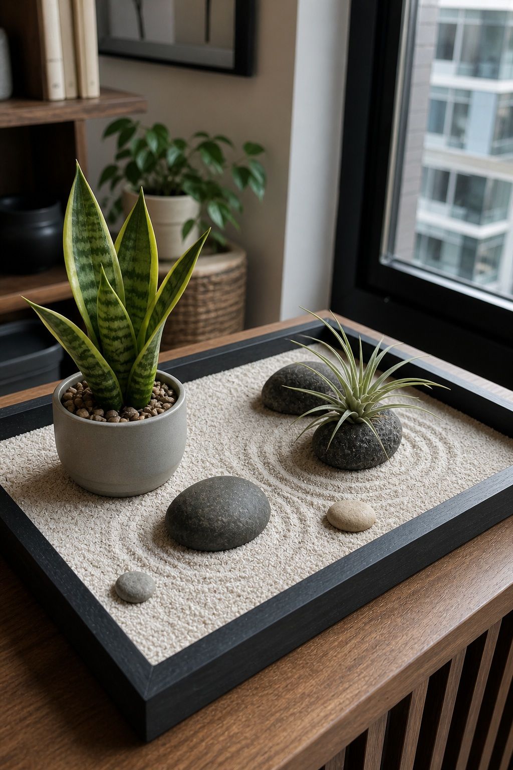 Keep Plant Choices Low-Care and Minimal small apartment idea for Top 17 Zen Garden Home Decor Ideas for Small Apartments.