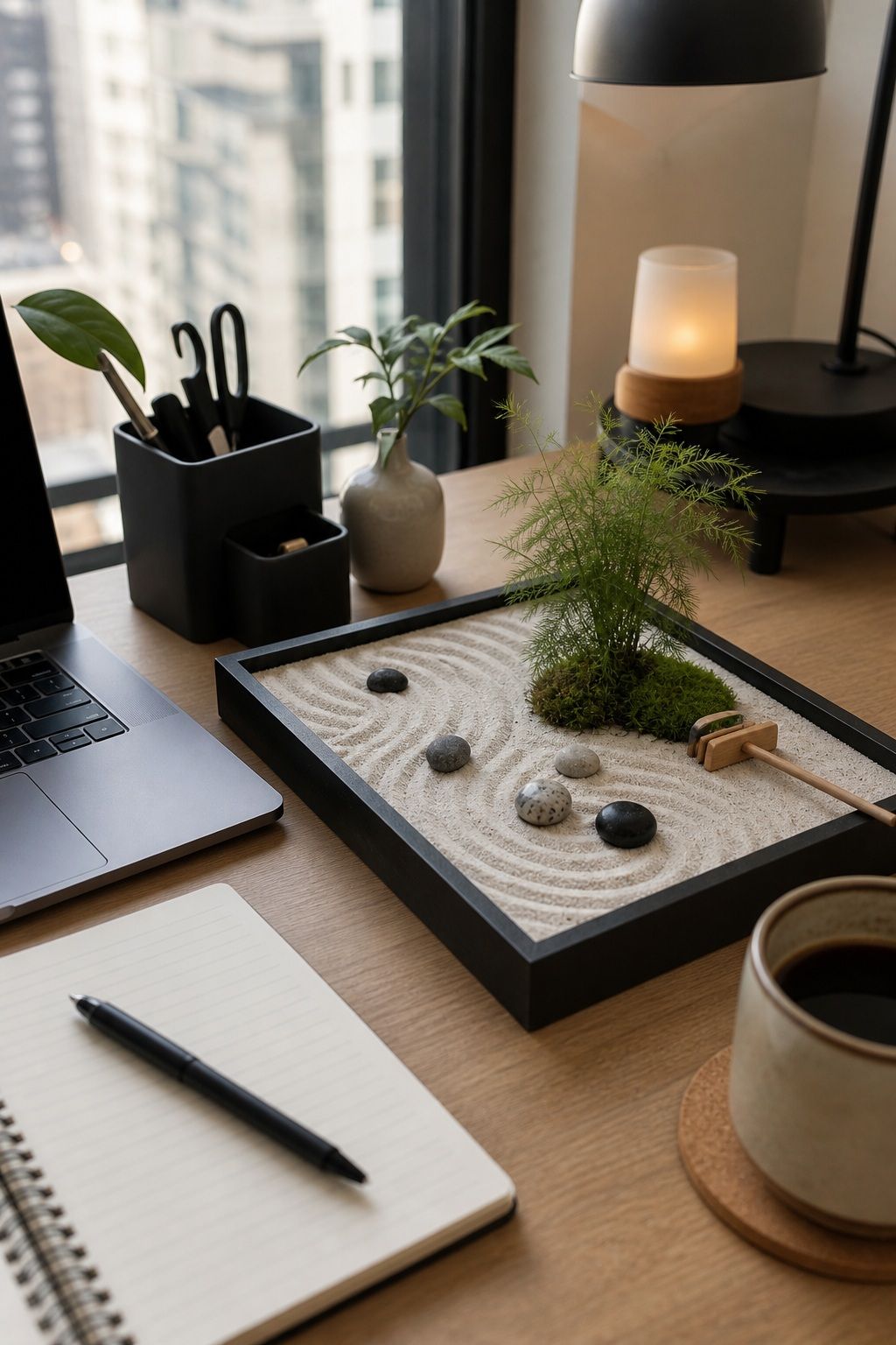 Make a Desk Mini-Garden for Daily Calm small apartment idea for Top 17 Zen Garden Home Decor Ideas for Small Apartments.