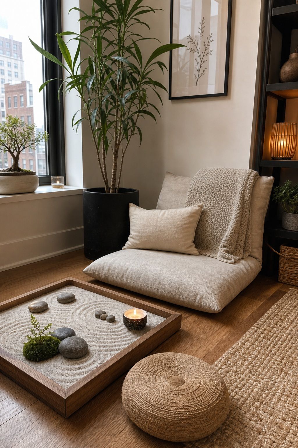 Style a Quiet Corner as a Zen Nook small apartment idea for Top 17 Zen Garden Home Decor Ideas for Small Apartments.
