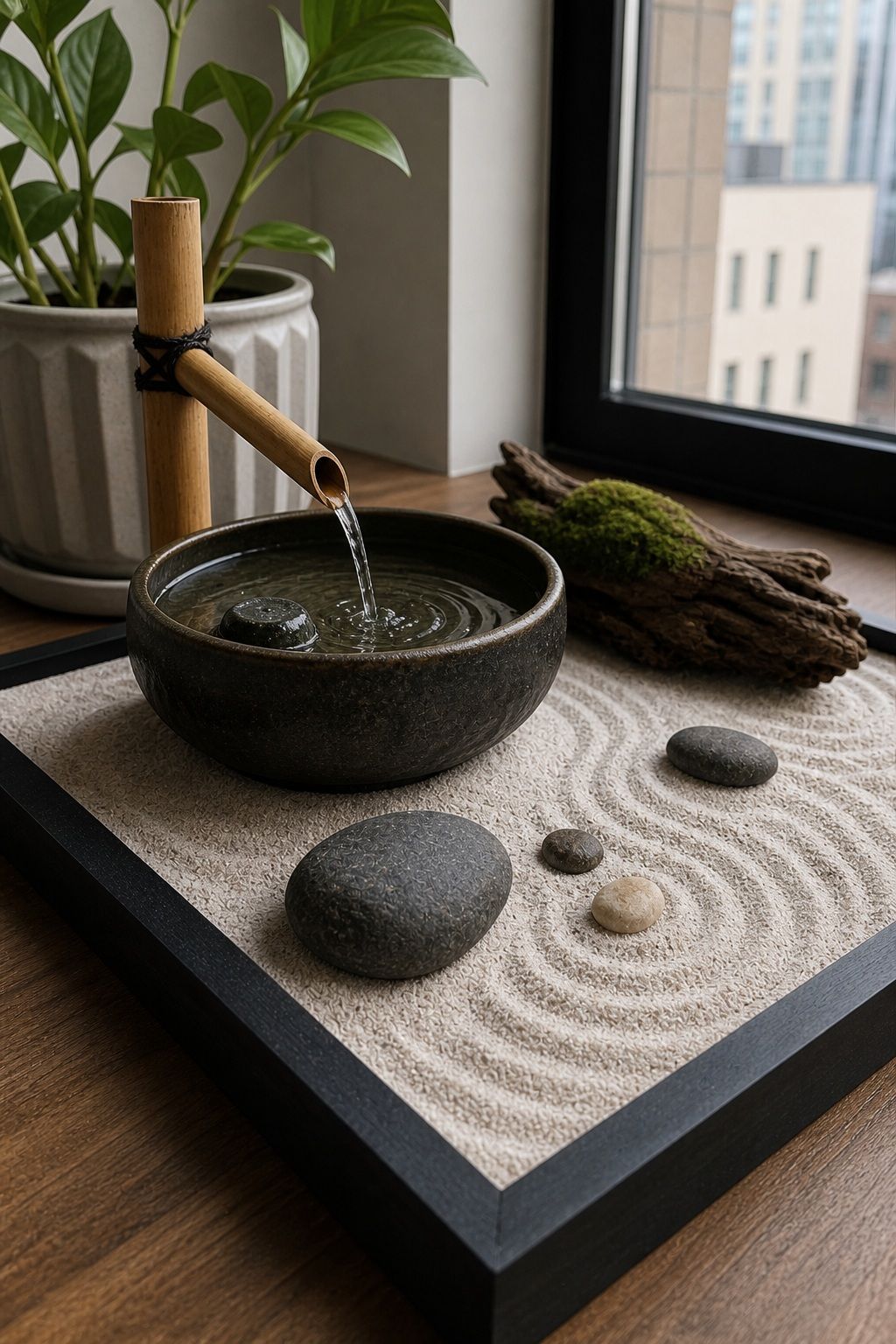 Add a Small Indoor Water Element small apartment idea for Top 17 Zen Garden Home Decor Ideas for Small Apartments.