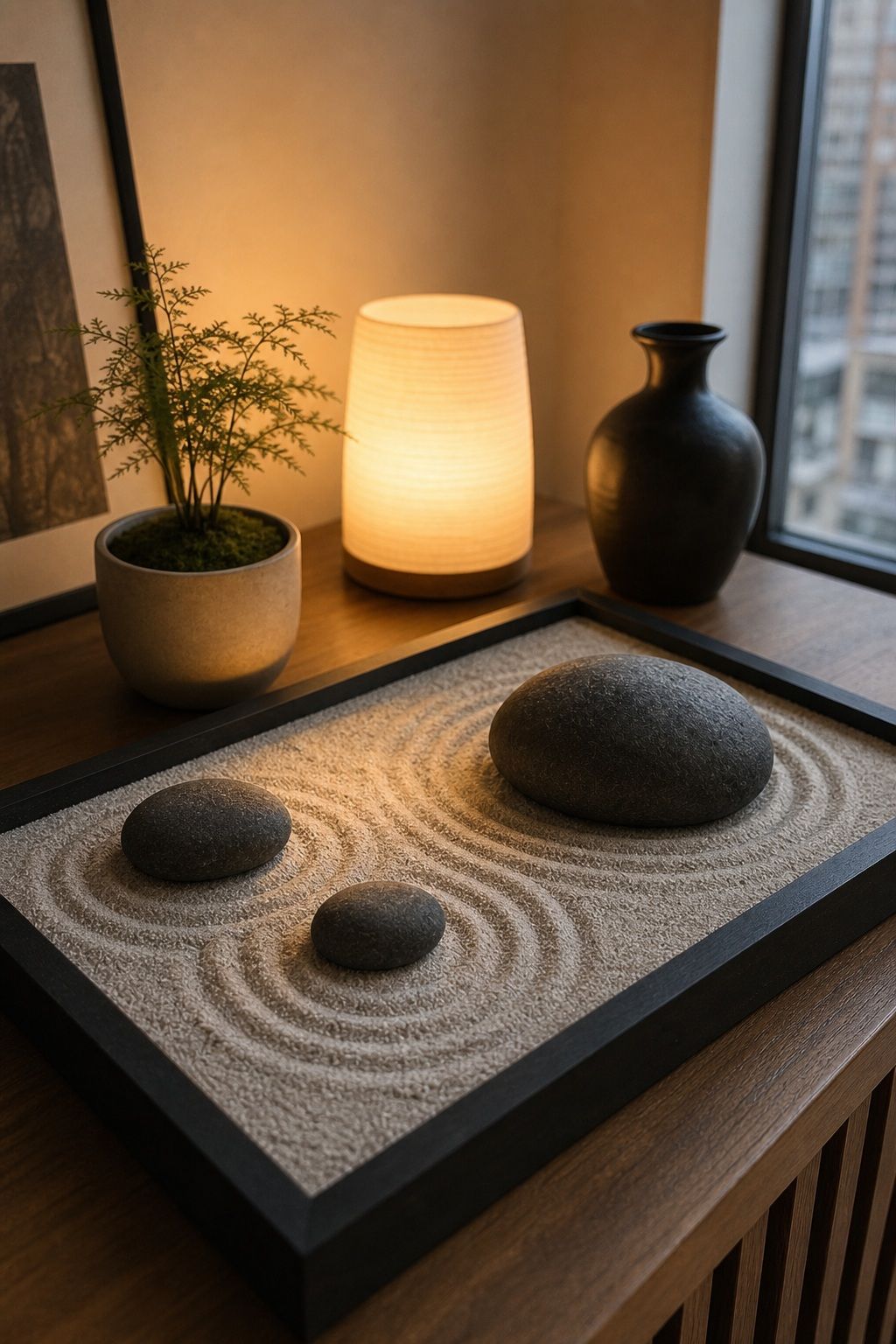 Add Soft, Indirect Lighting small apartment idea for Top 17 Zen Garden Home Decor Ideas for Small Apartments.