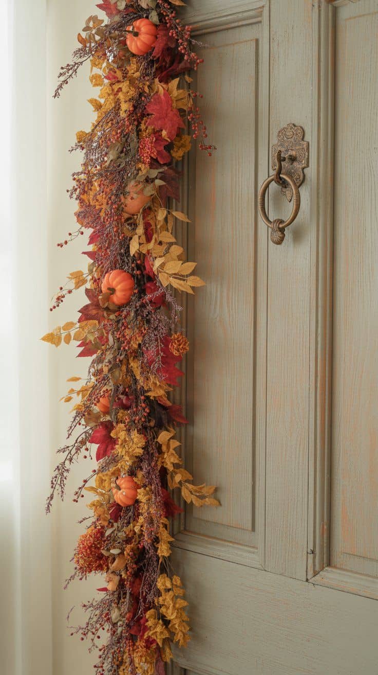 Stacked pumpkin topiary, LED lanterns, skeleton displays, autumn leaf garlands, mason jar luminaries, and more fall Halloween decor ideas to transform your home.