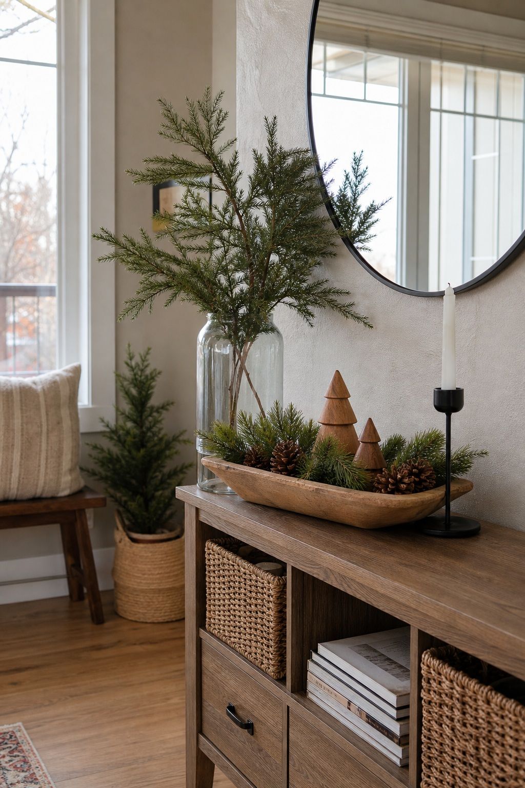 Mix in One Clean, Modern Element small apartment idea for Top 17 Classic Rustic Christmas Decorations With a Modern Twist for Small Apartments.