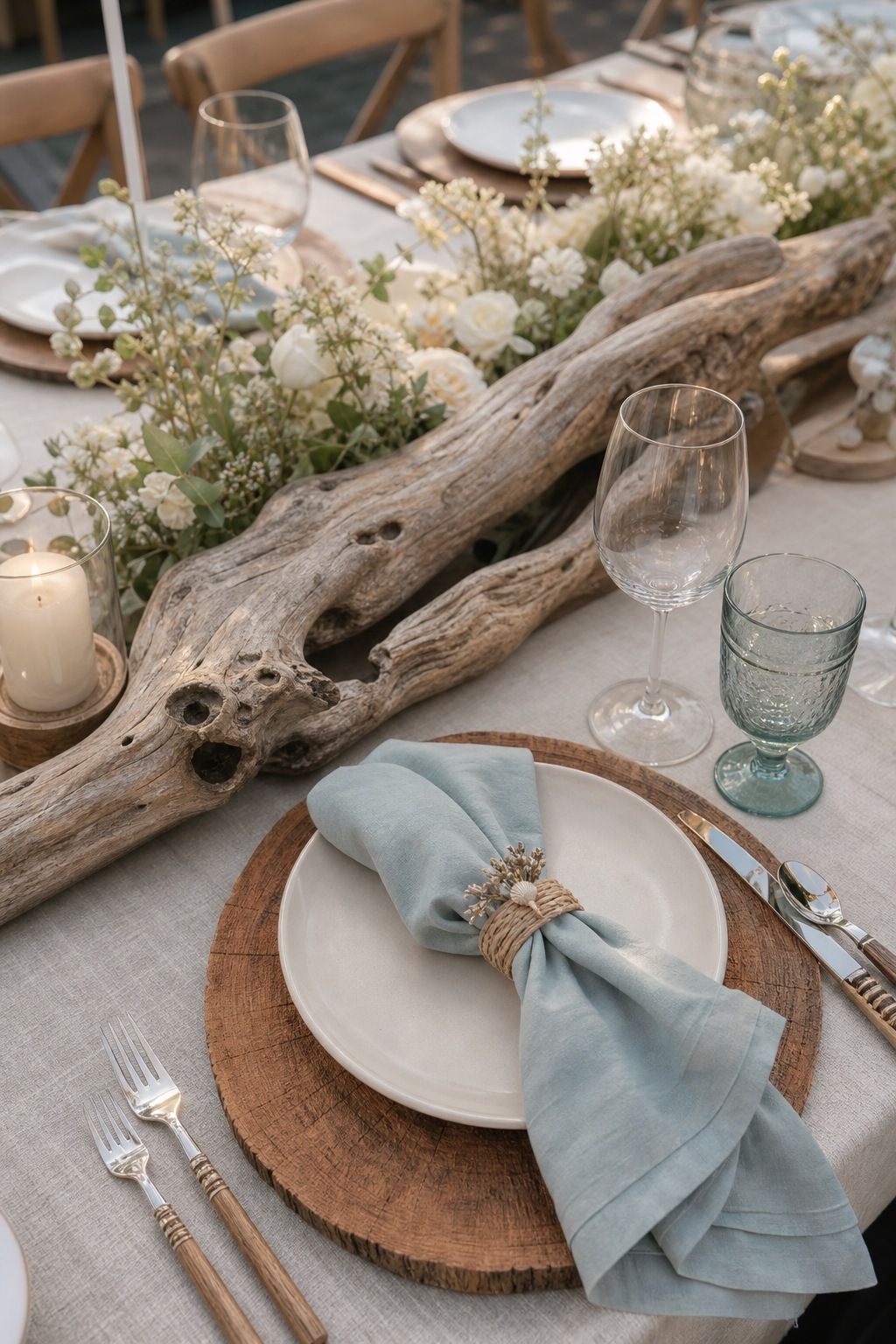 Use Driftwood and Natural Wood Elements small apartment idea for Top 18 Summer Wedding Aesthetic Ideas That Look Curated Without Trying.