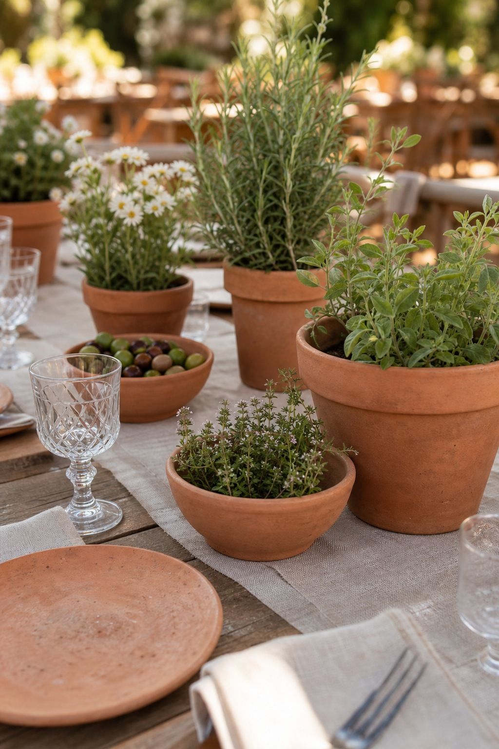 Use Terracotta Planters and Bowls small apartment idea for Top 18 Summer Wedding Aesthetic Ideas That Look Curated Without Trying.