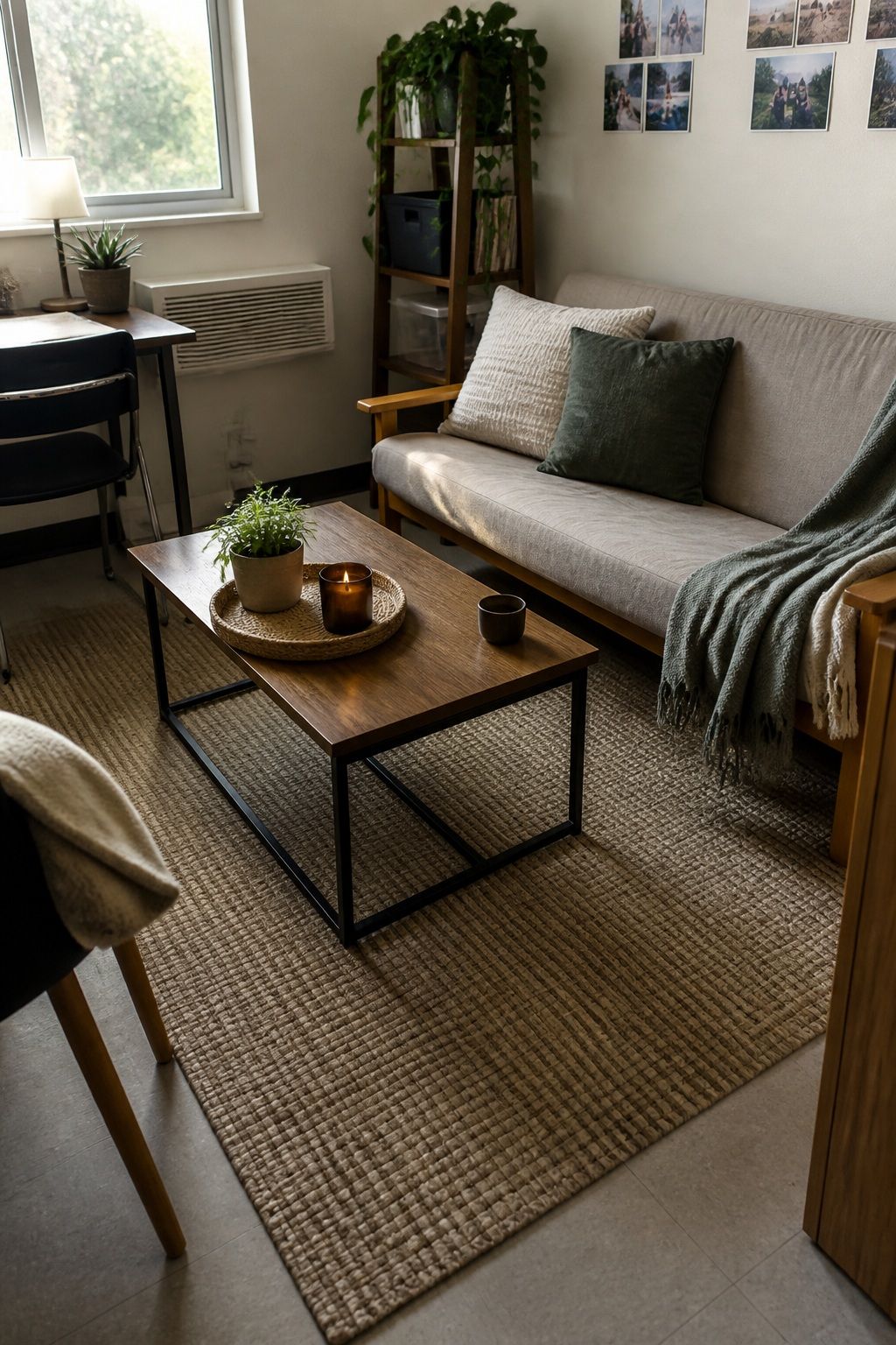 Add a Rug to Define the Zone small apartment idea for Top 19 Best College Dorm Living Room Ideas on a Budget.