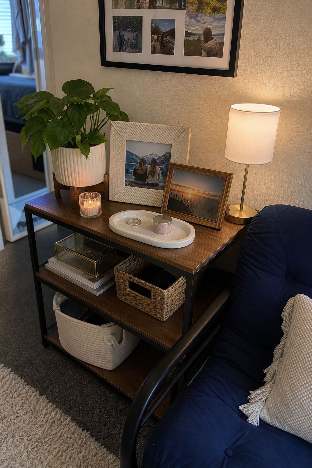 Make a Personal Display Moment small apartment idea for Top 19 Best College Dorm Living Room Ideas on a Budget.