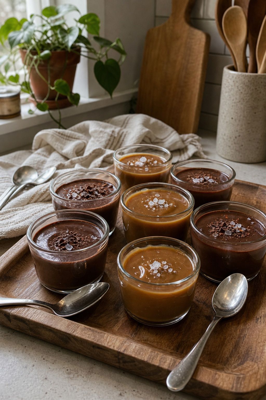 Make-Ahead Chocolate or Caramel Pots small apartment idea for Top 17 Friendsgiving Dessert Ideas for a Sweet Celebration.