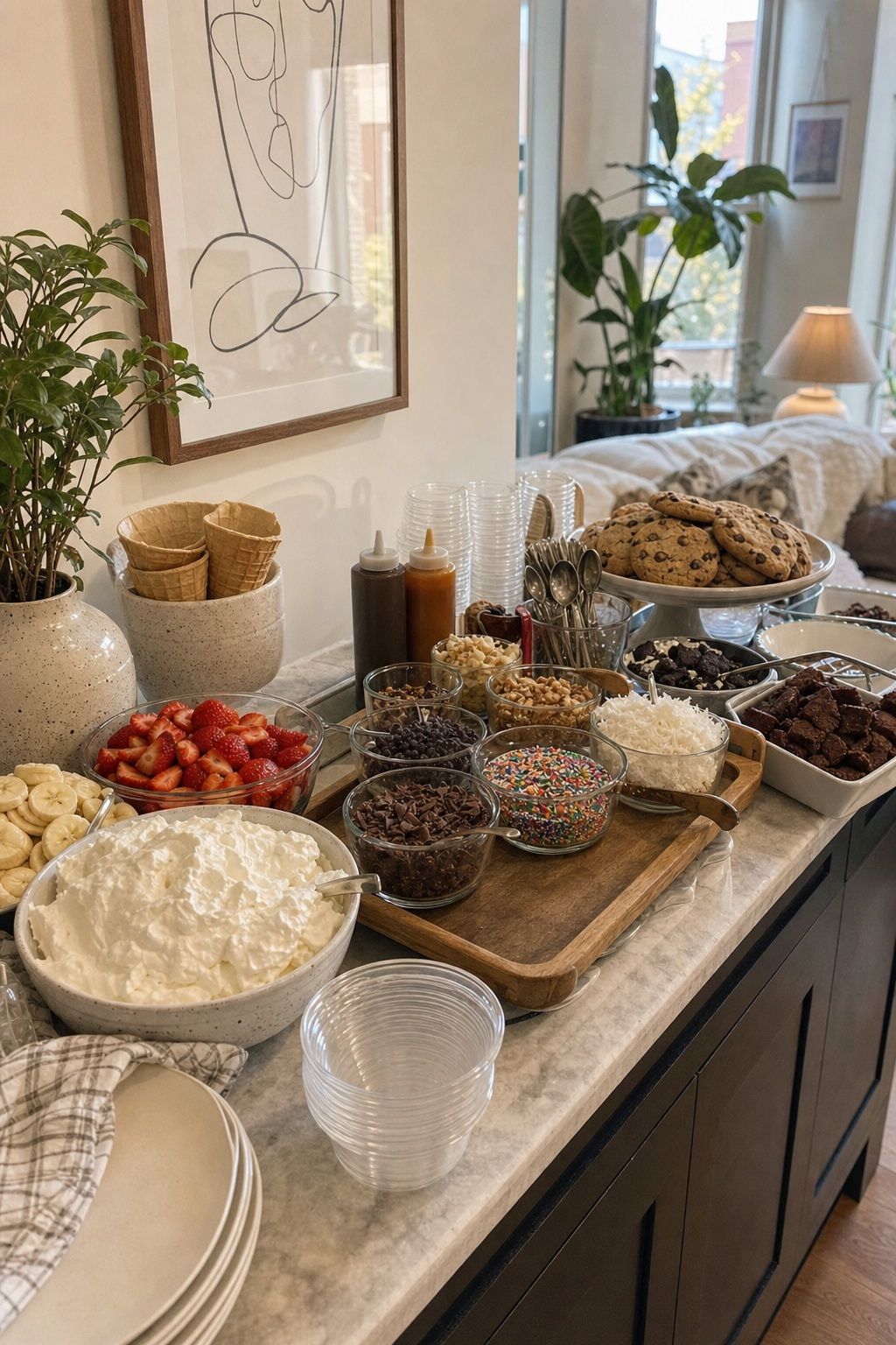 A Build-Your-Own Dessert Bar small apartment idea for Top 17 Friendsgiving Dessert Ideas for a Sweet Celebration.