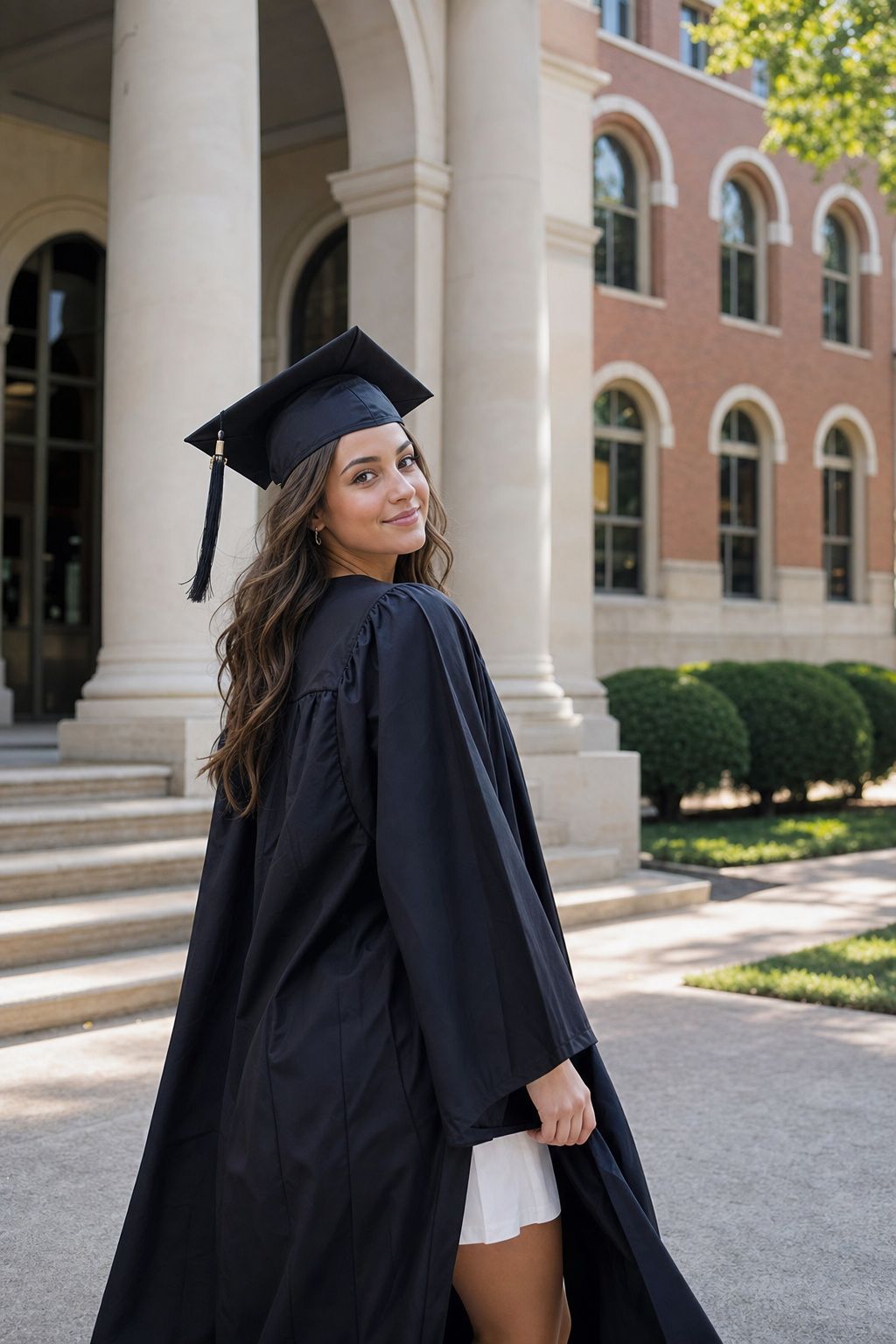 Use Your School's Most Recognizable Architecture small apartment idea for Top 18 Best Graduation Shoot Ideas.