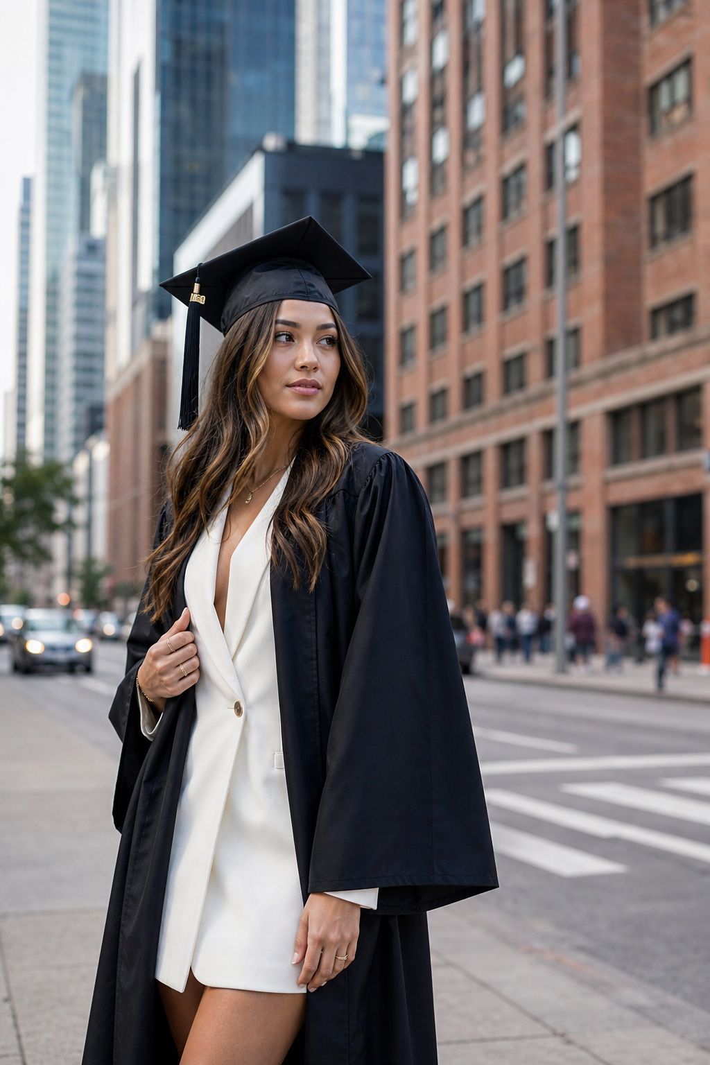 Try an Urban Setting for a Bold, Modern Look small apartment idea for Top 18 Best Graduation Shoot Ideas.