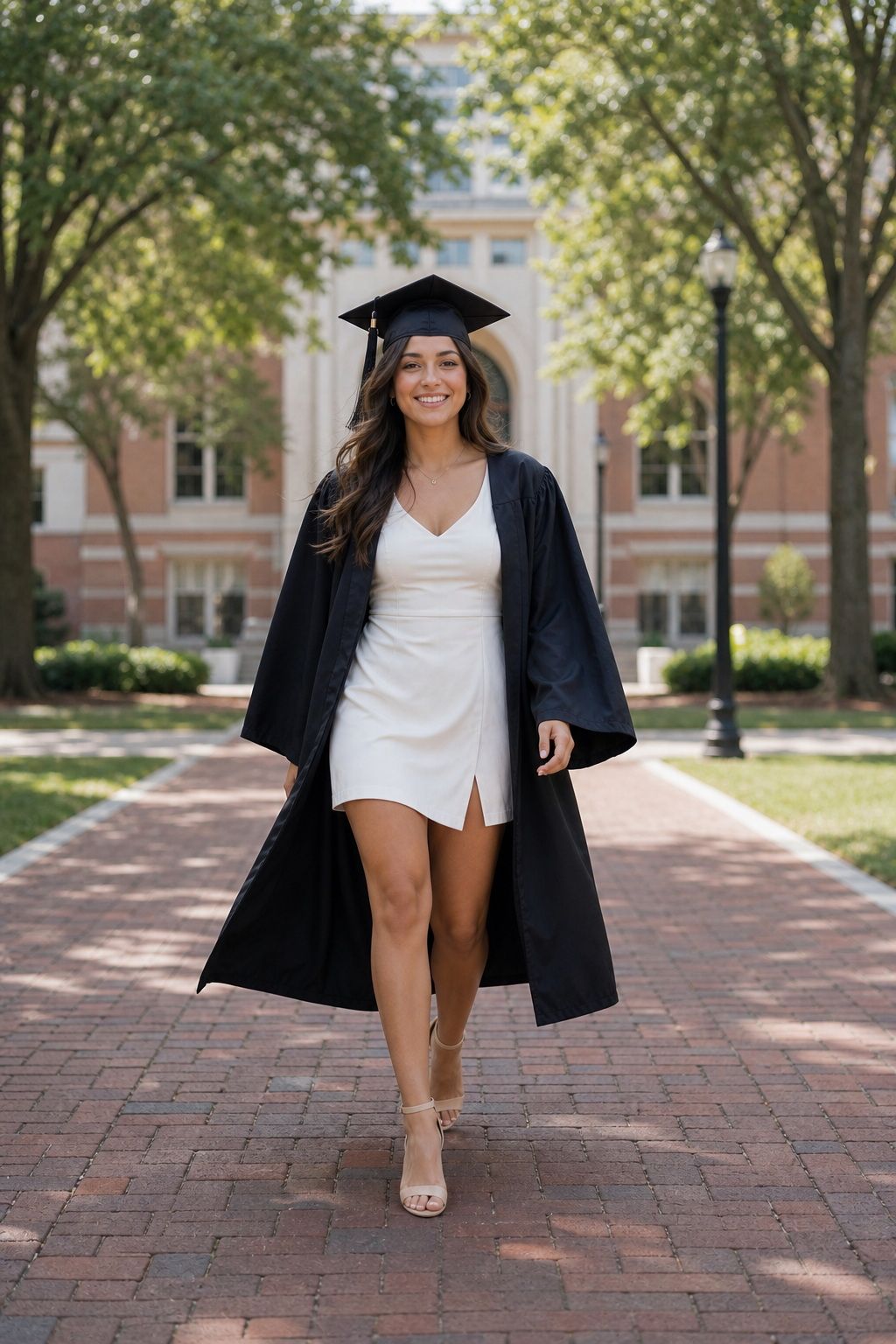 Walk Confidently Toward the Camera small apartment idea for Top 18 Best Graduation Shoot Ideas.