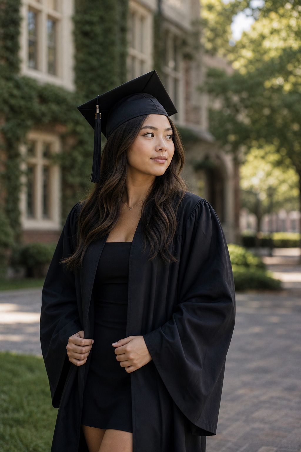 Look Away From the Camera for a Contemplative Feel small apartment idea for Top 18 Best Graduation Shoot Ideas.