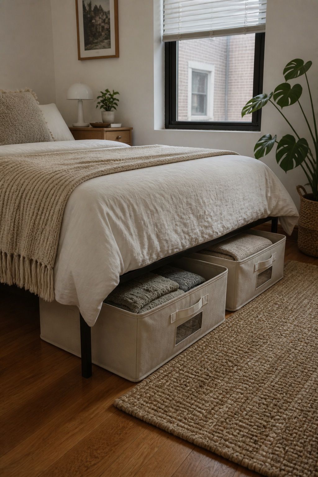 Under-Bed Storage Containers small apartment idea for Top 18 Small Apartment Bedroom Ideas for a Space That Actually Feels Big.